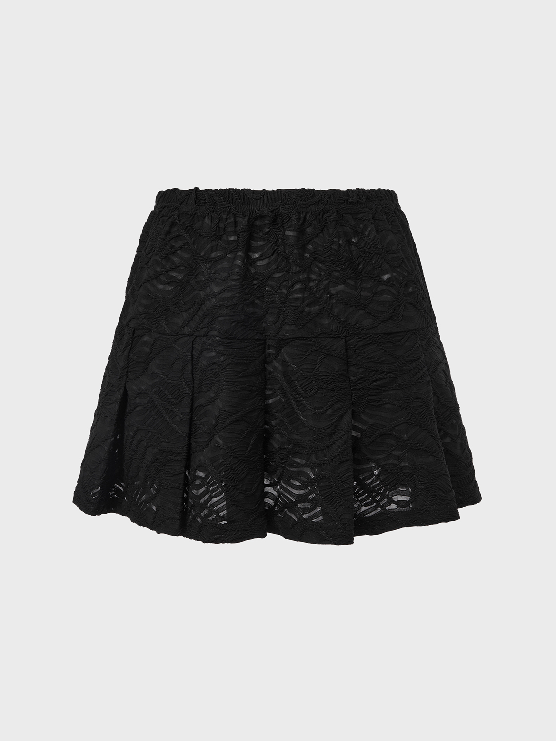 Y2K Black Sleated Bottom Skirt