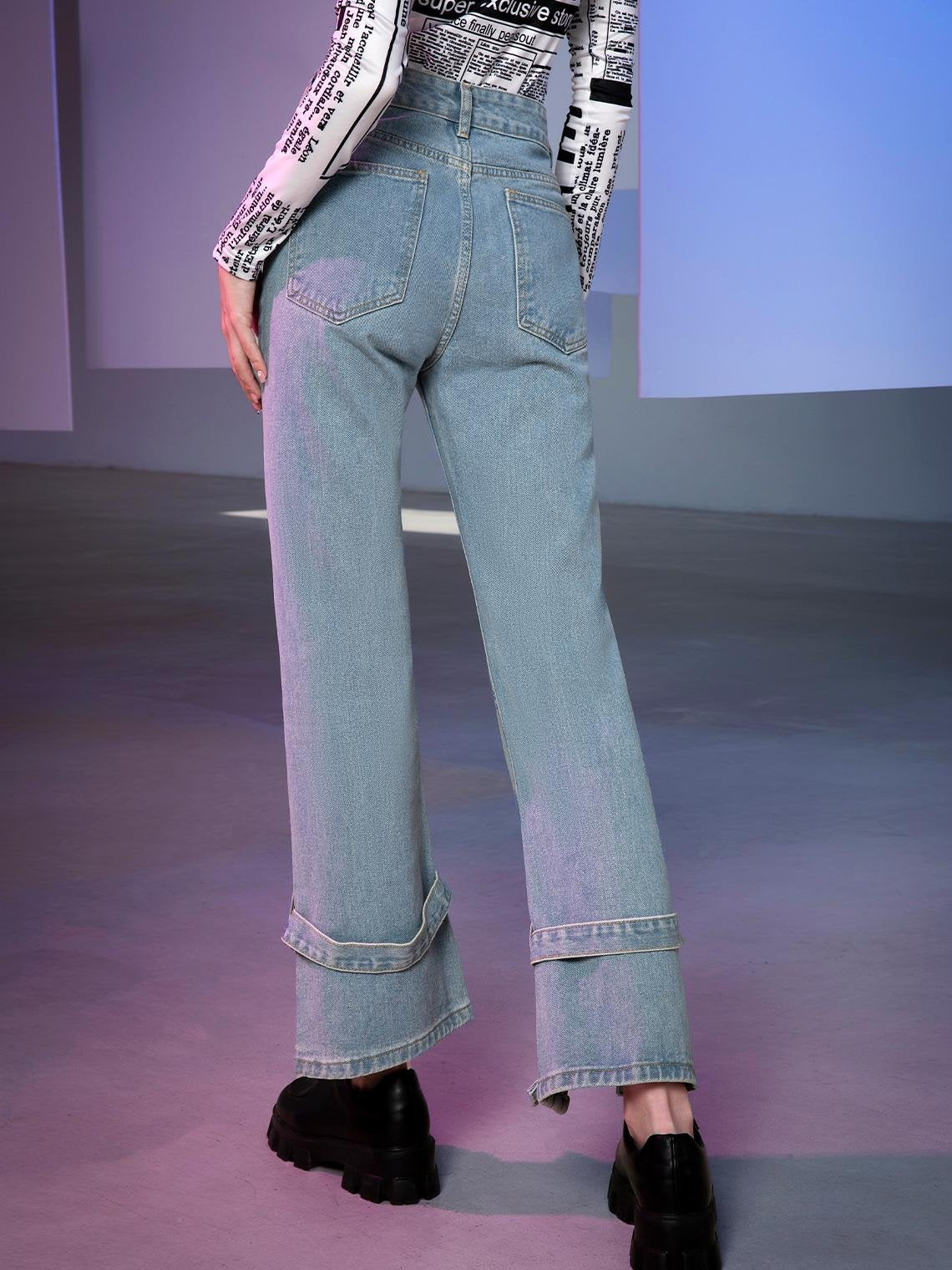 Casual Light Blue Bottom Jeans