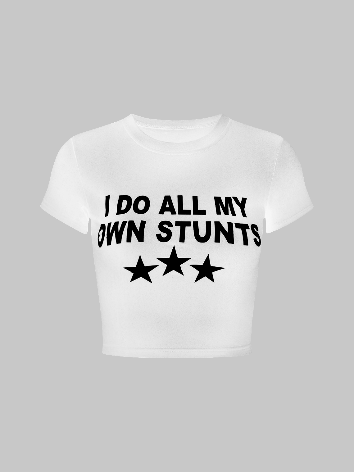 Street Black Letter print Star Top T-Shirt