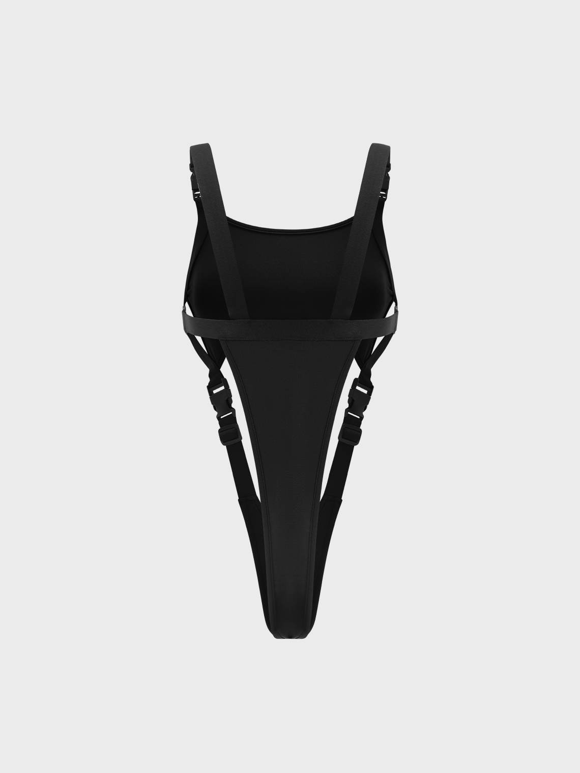 Street Black Slim Cut Out Cyberpunk Bodysuit