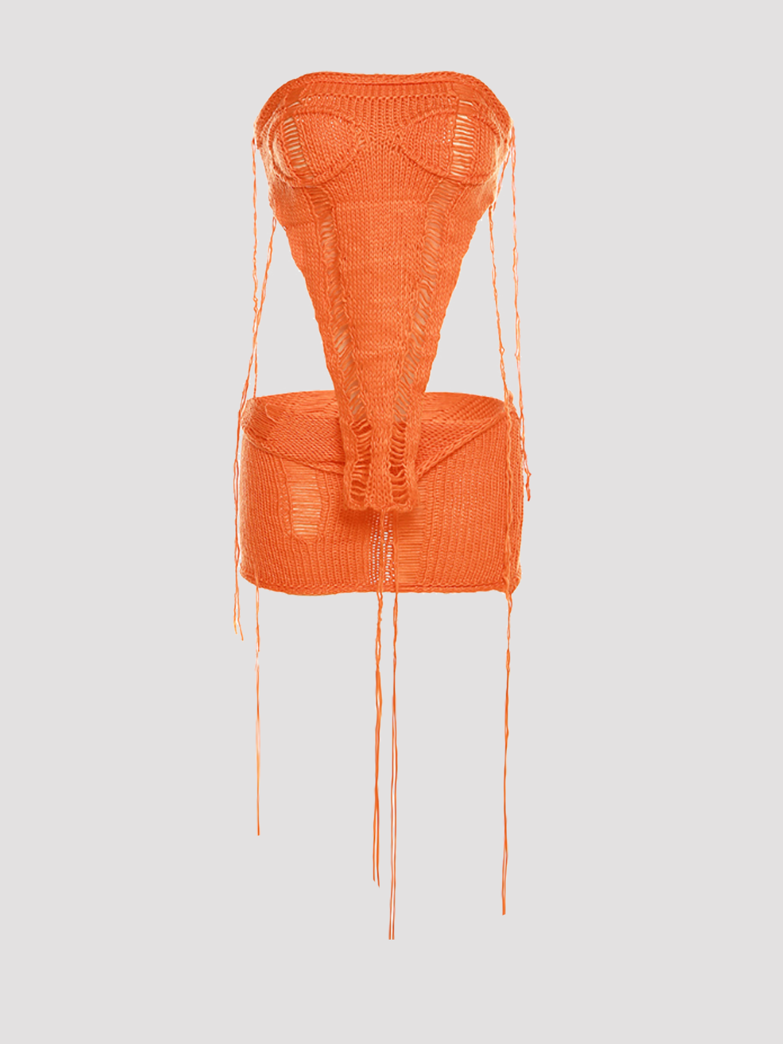 Y2k Apricot Asymmetrical design Two-Piece Set