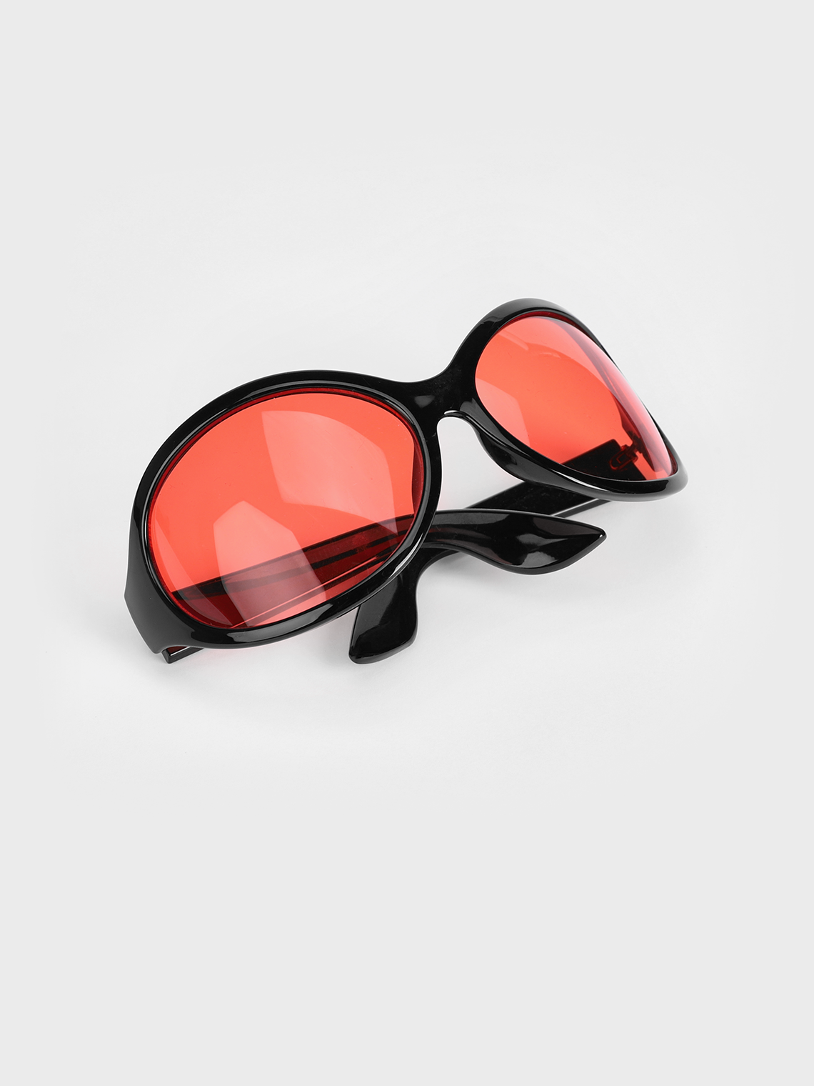 Plastic Oval Frame Plain Sunglasses