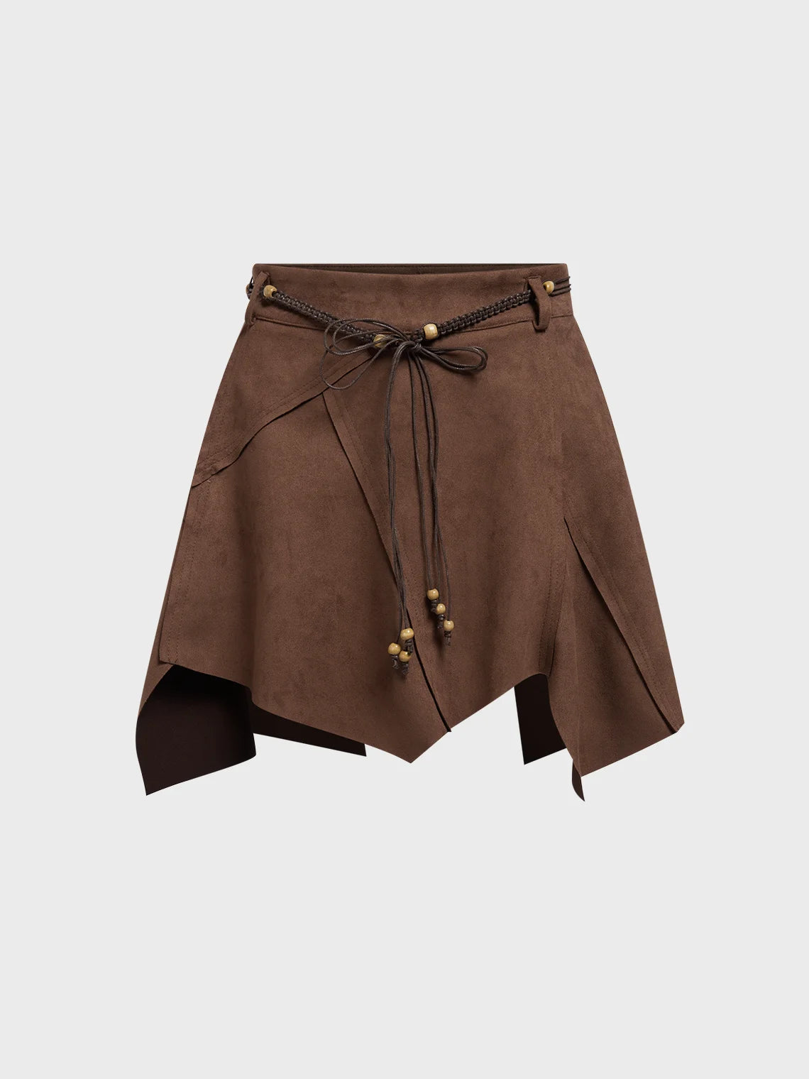 Suede Plain Short Skirt