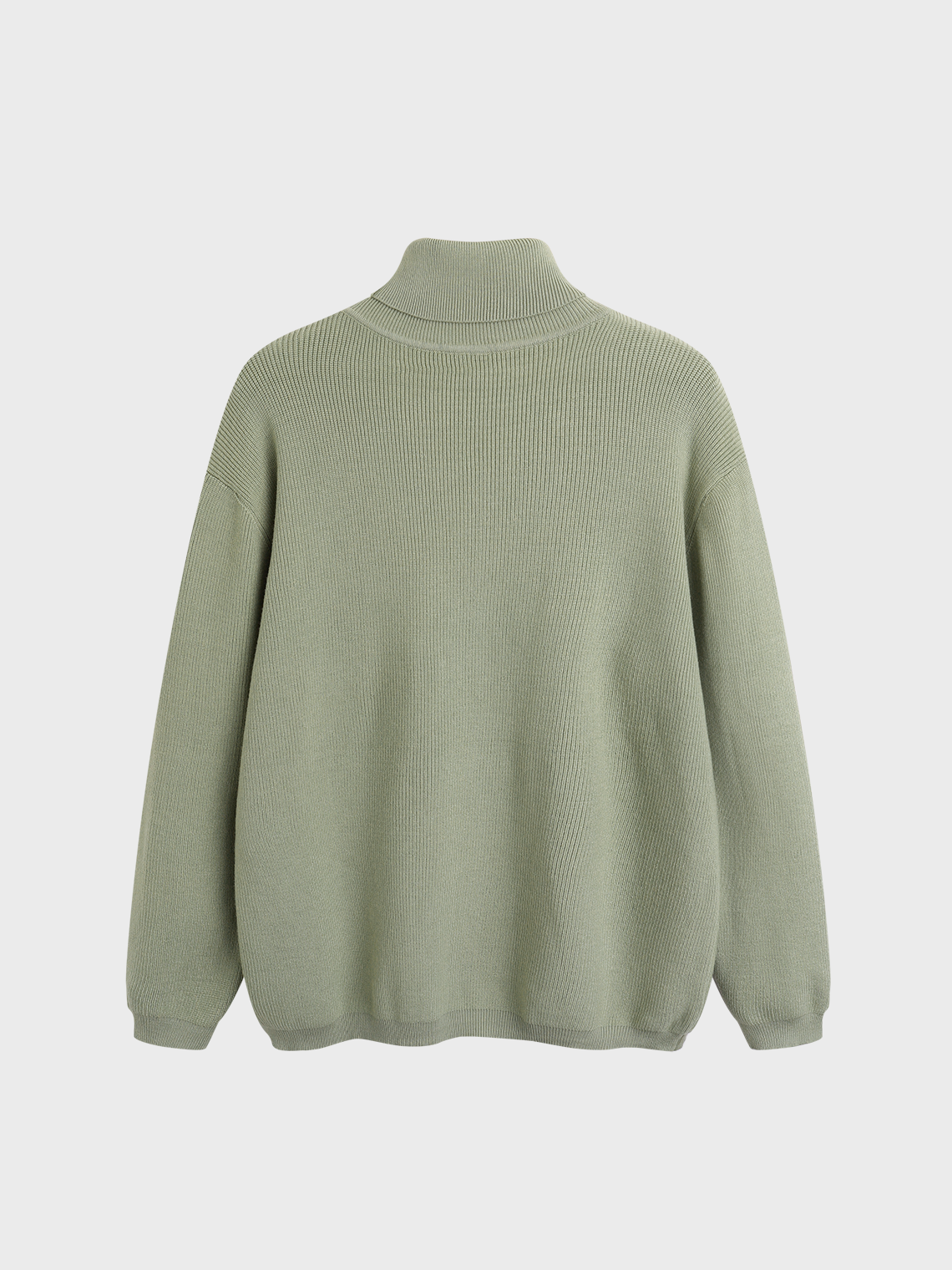 Knitted Turtleneck Figure Long Sleeve Sweater