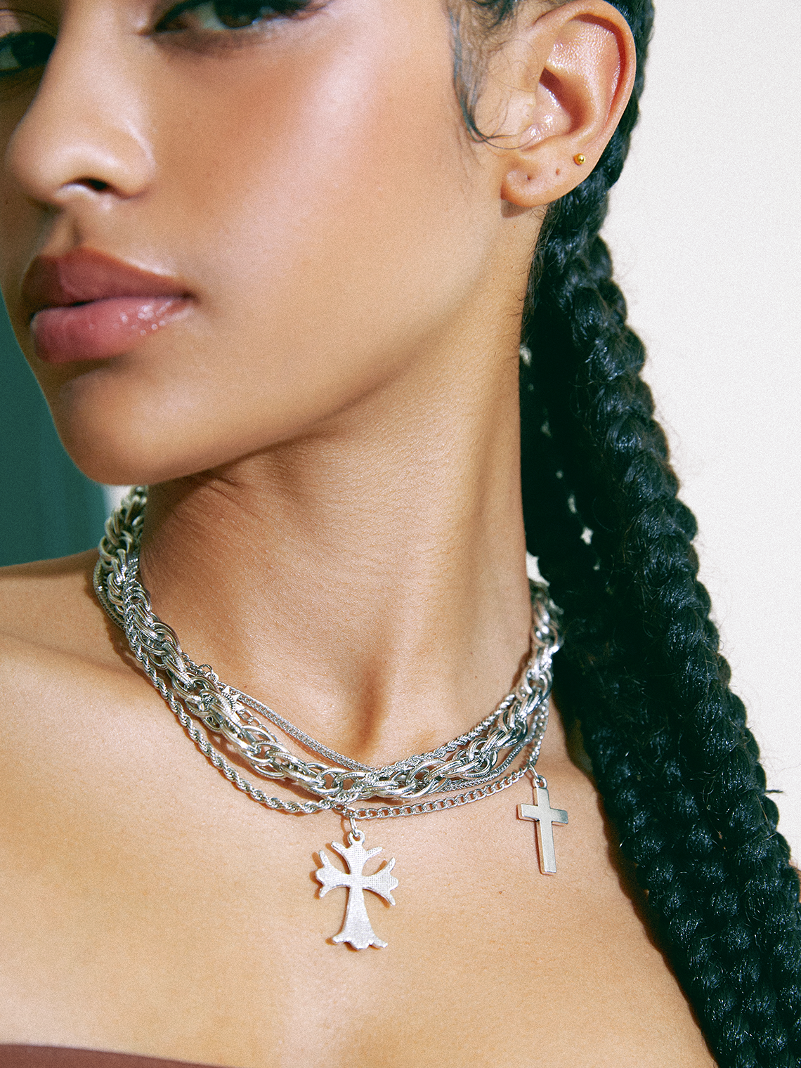 Metal Cross Necklace