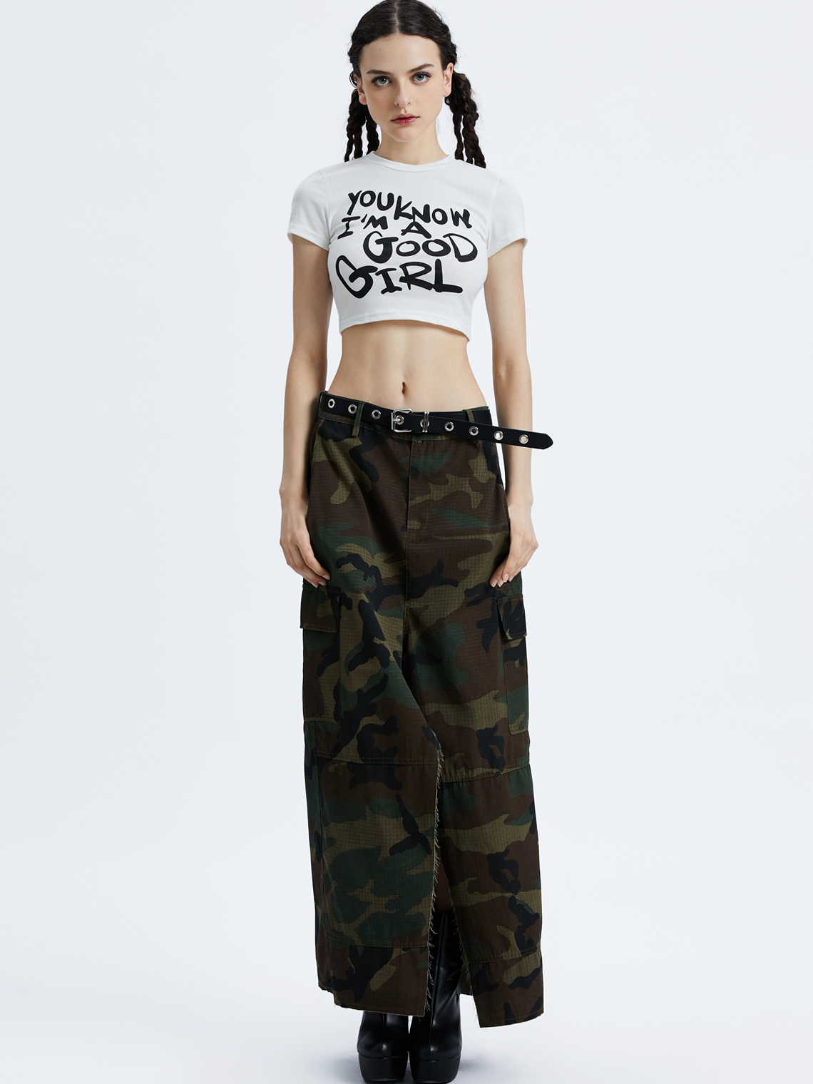 Y2k White Lext letters Basic Top T-Shirt