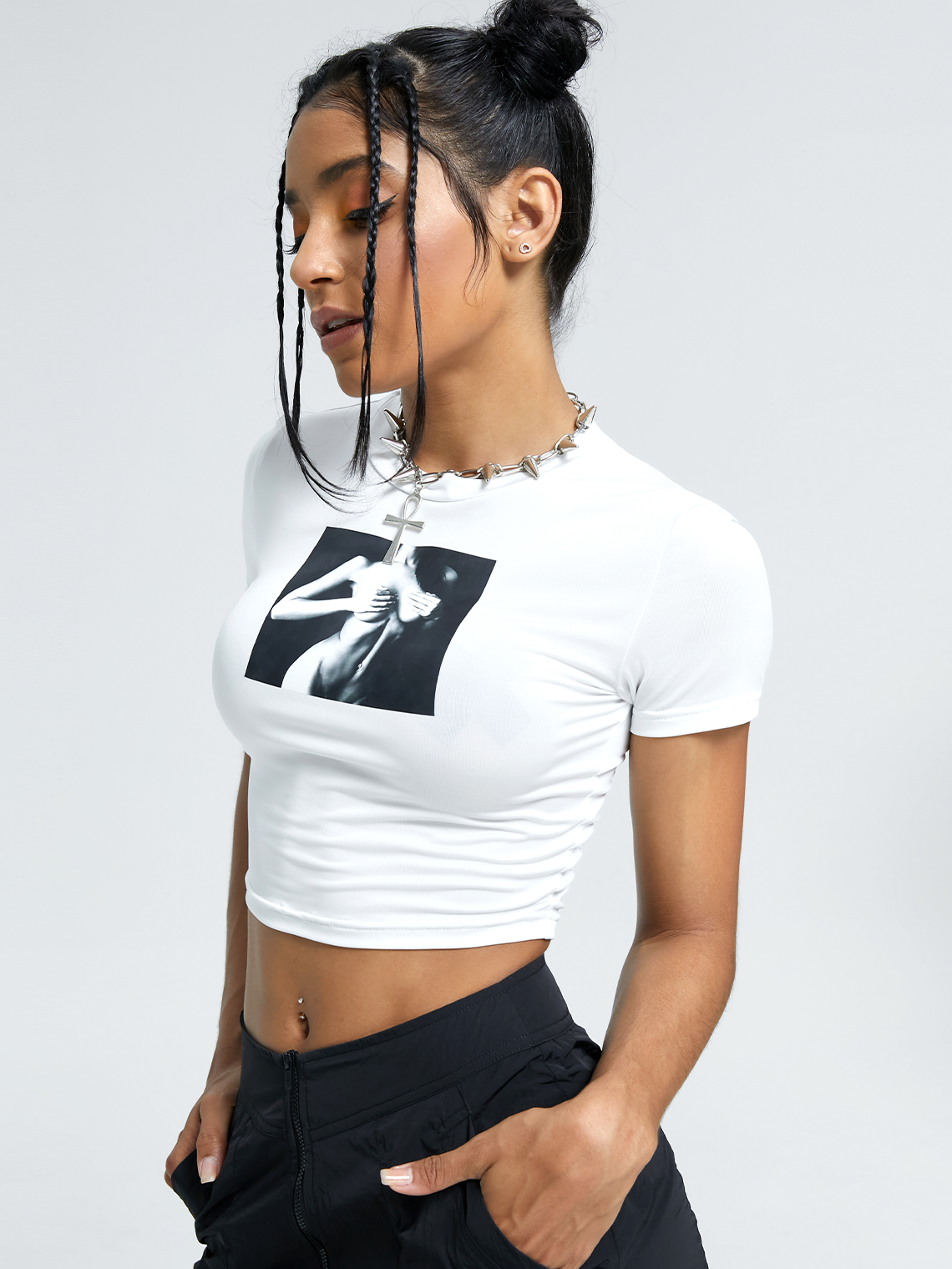 Y2k White Top T-Shirt