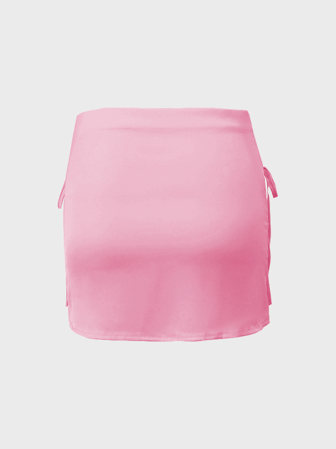 Satin Bowknot Plain Short Skirt