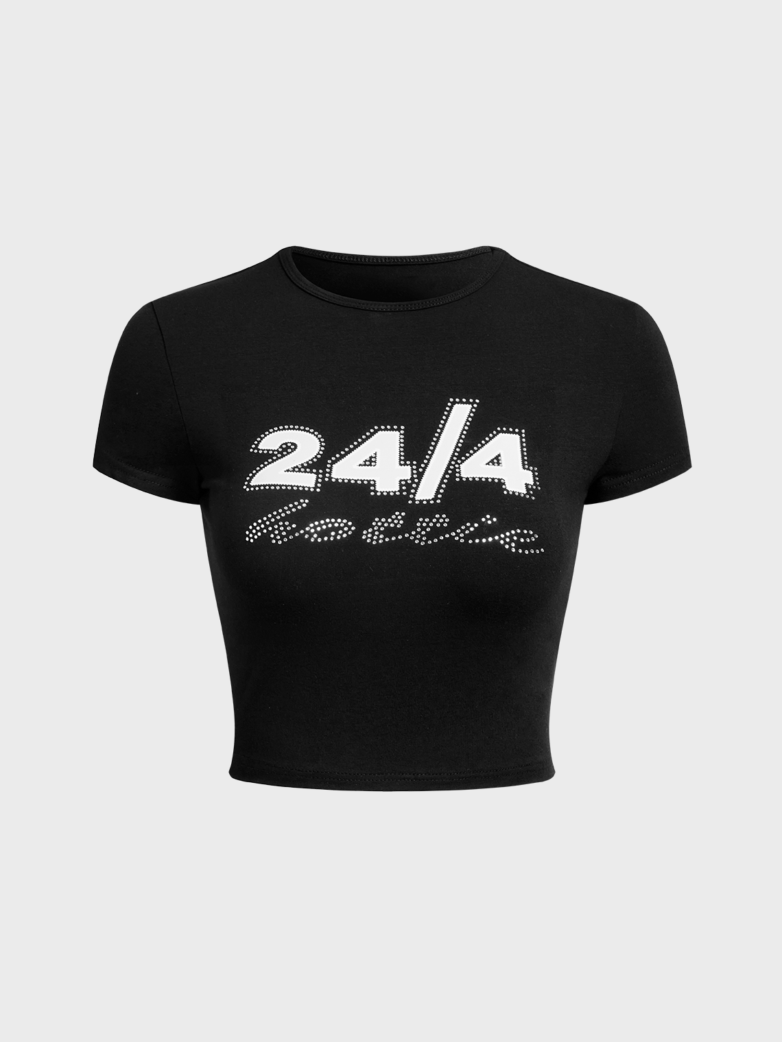 Y2K Black Letter print Top T-Shirt