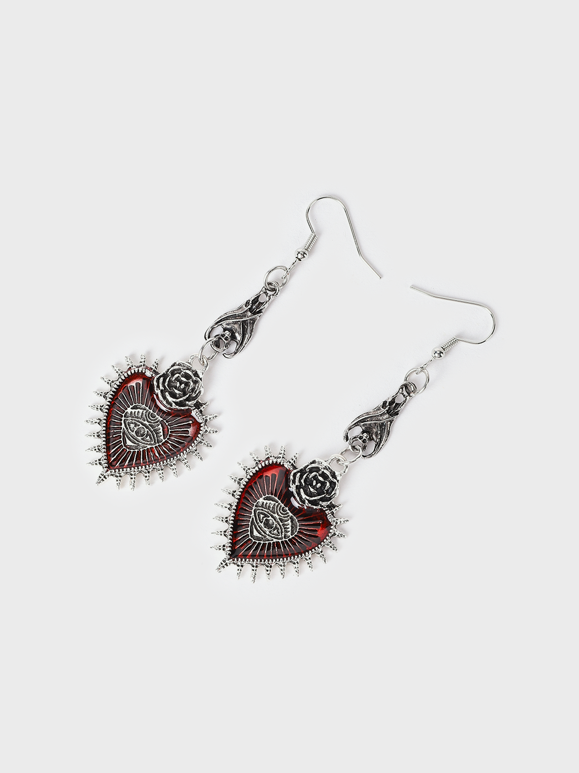 Punk Red Accessory Earrings