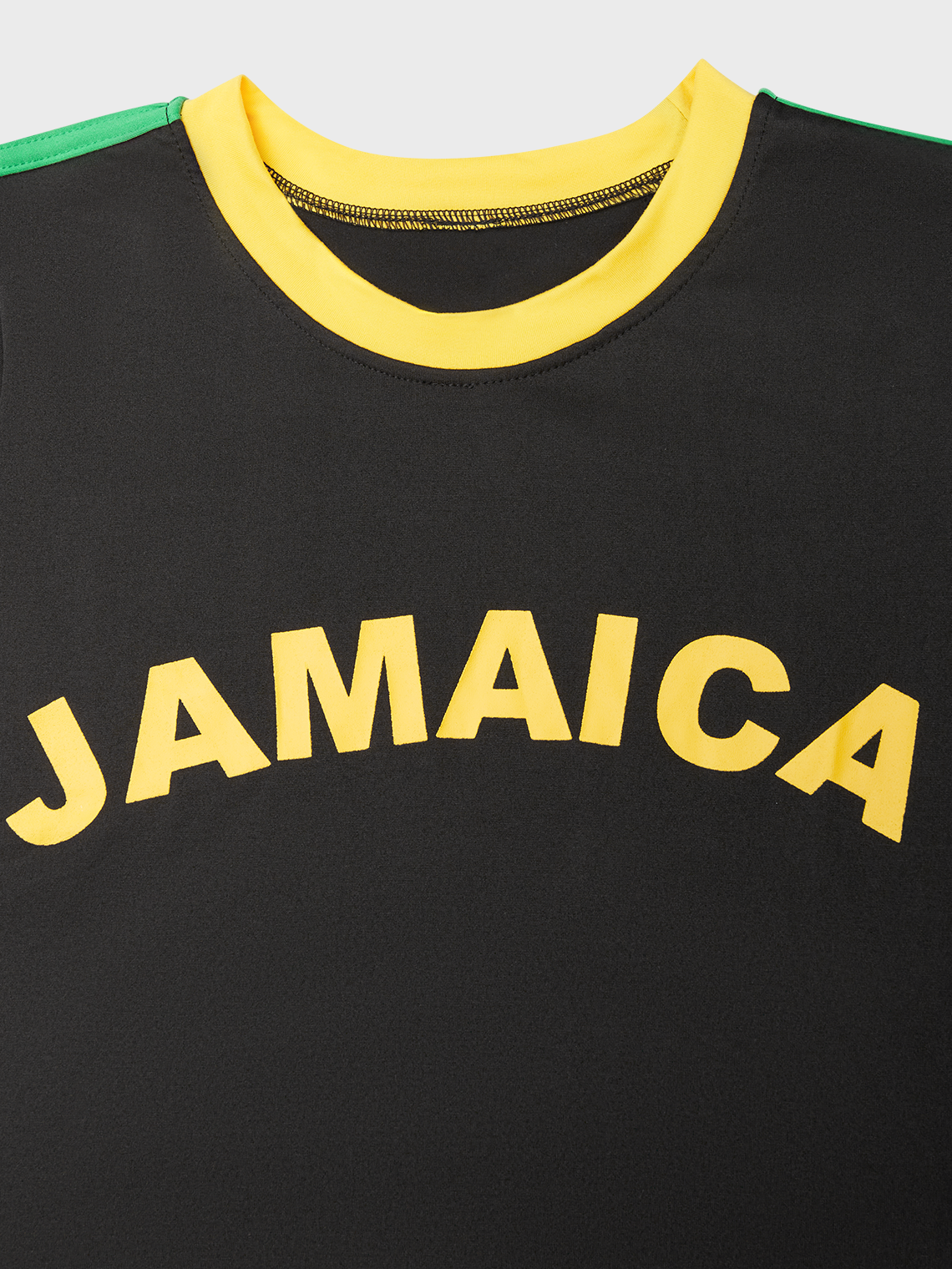 Jersey Jamaica Crew Neck Color Block Short Sleeve T-Shirt