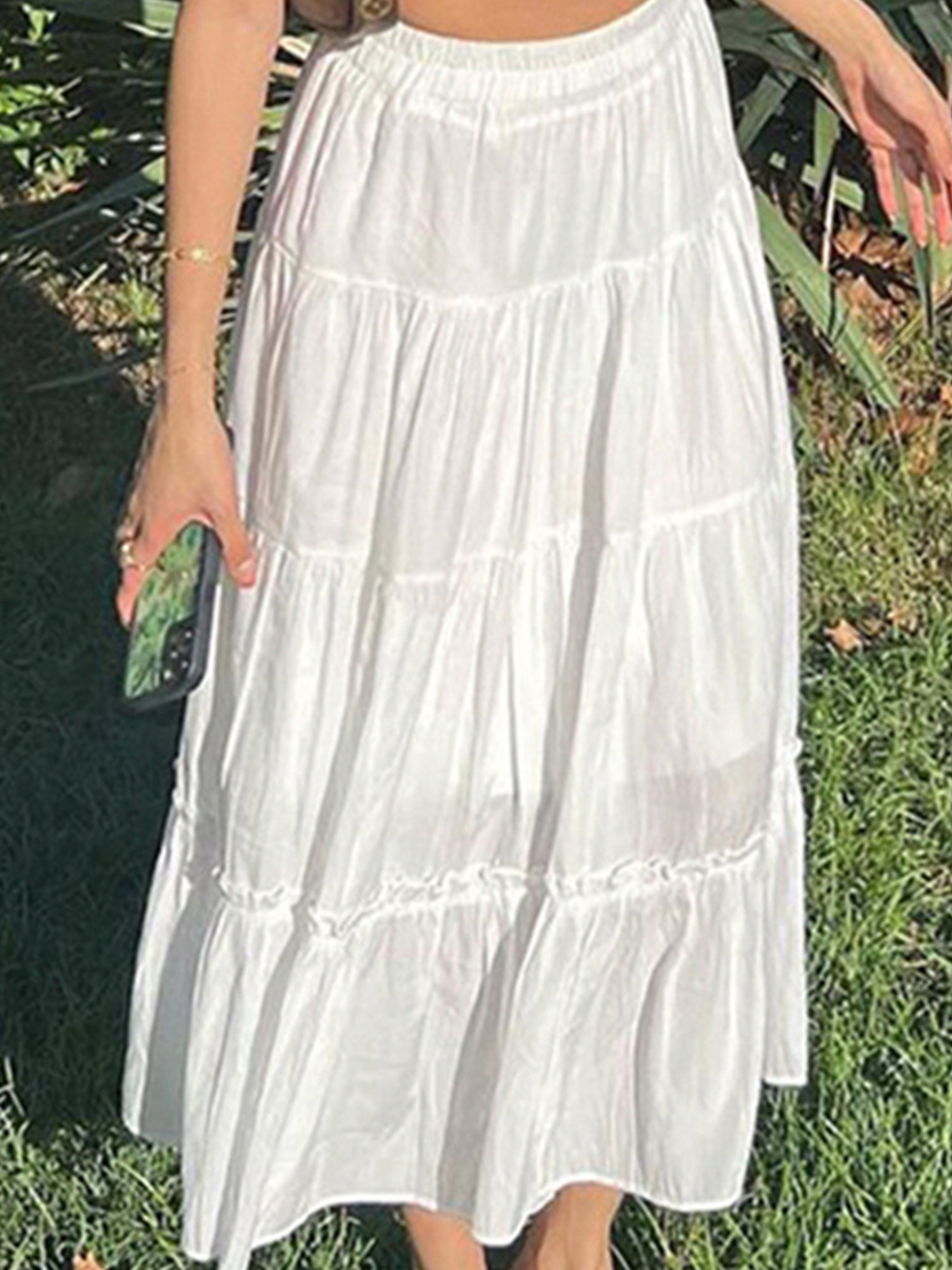 White Prairie Maxi Skirts