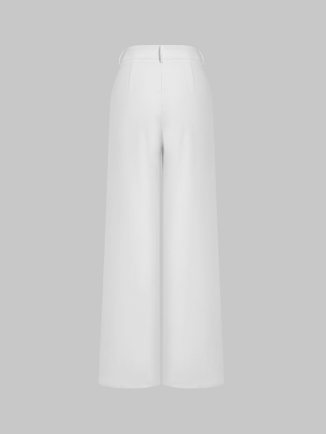 Street White Double Layer Metal Bottom Pants