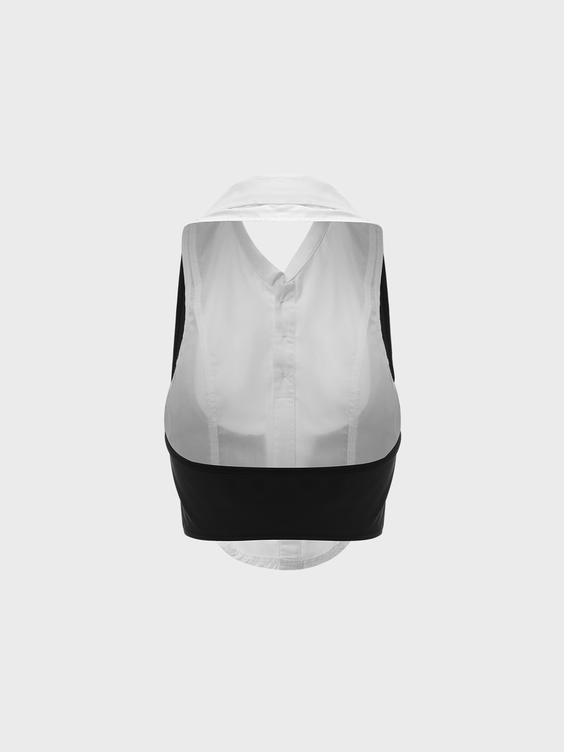 Y2K Black-White Top Blouse