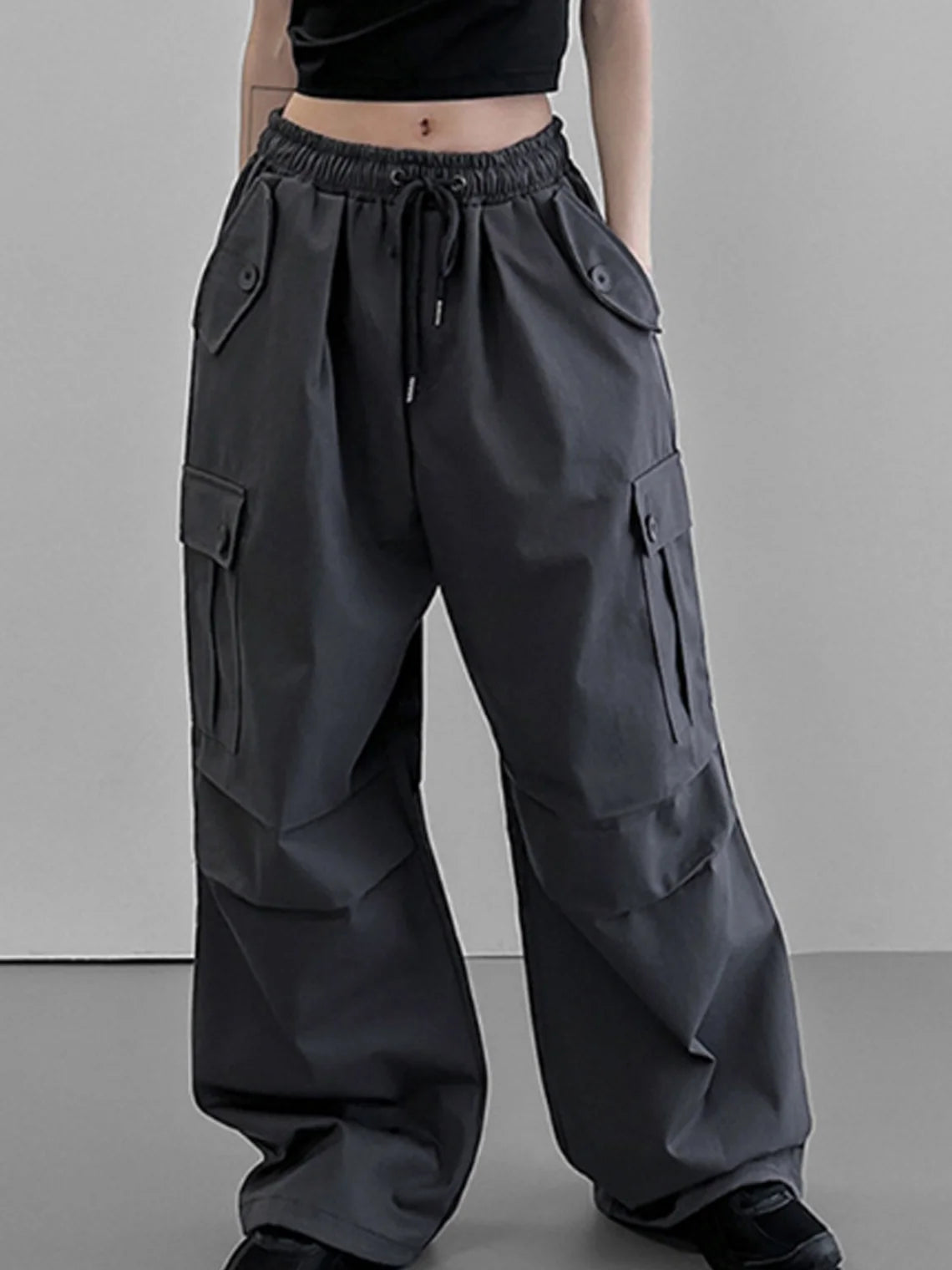 Street Gray Cargo Bottom Pants