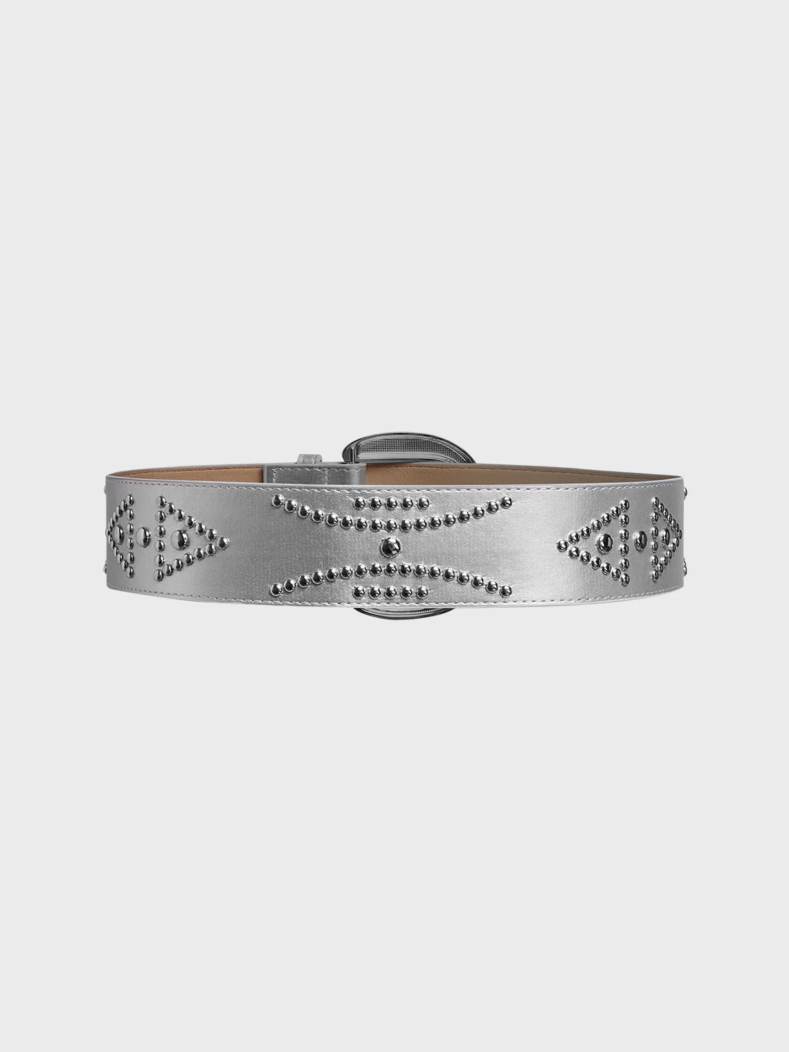 Sliver Metal Plain Belt