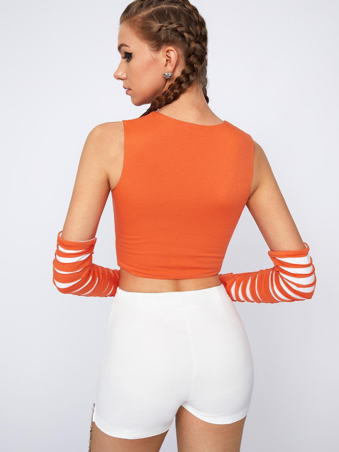 Orange Top Women Top