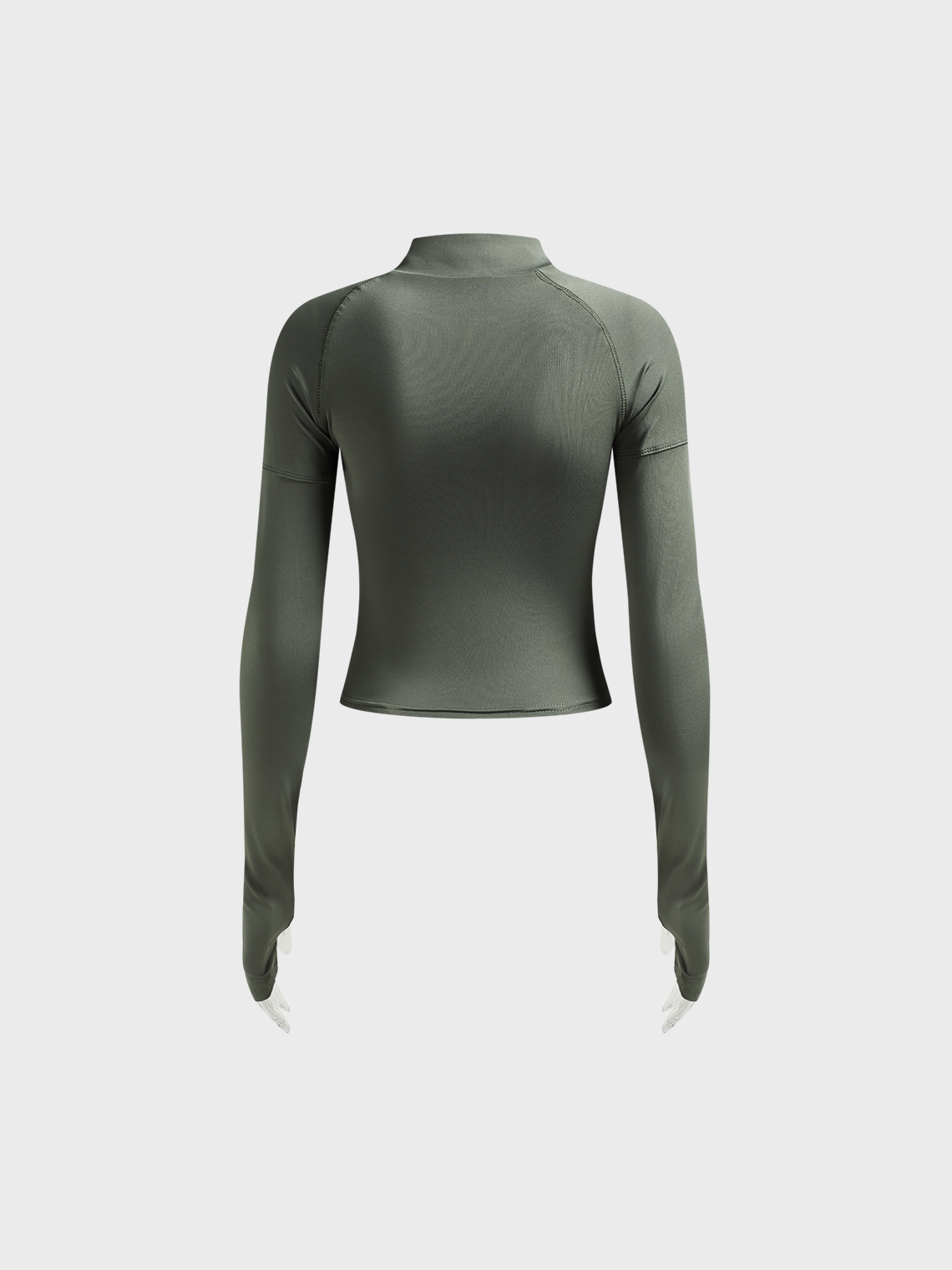 Half Turtleneck Plain Long Sleeve T-Shirt