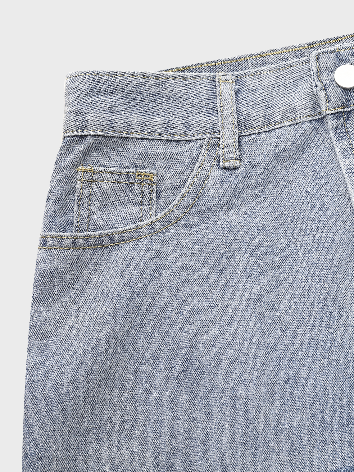 Plain Short Denim Skirt