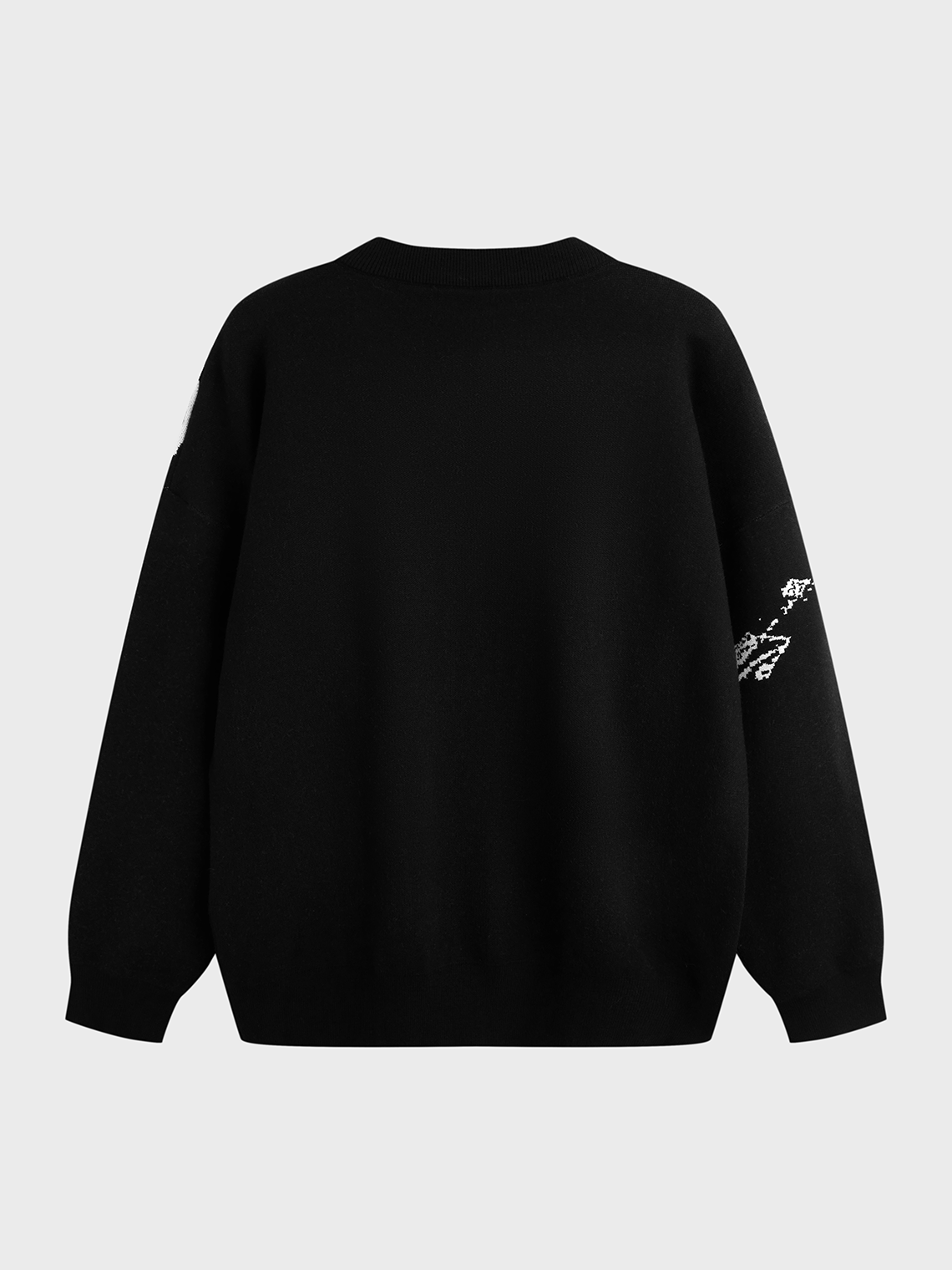 Knitted Crew Neck Figure Long Sleeve Sweater