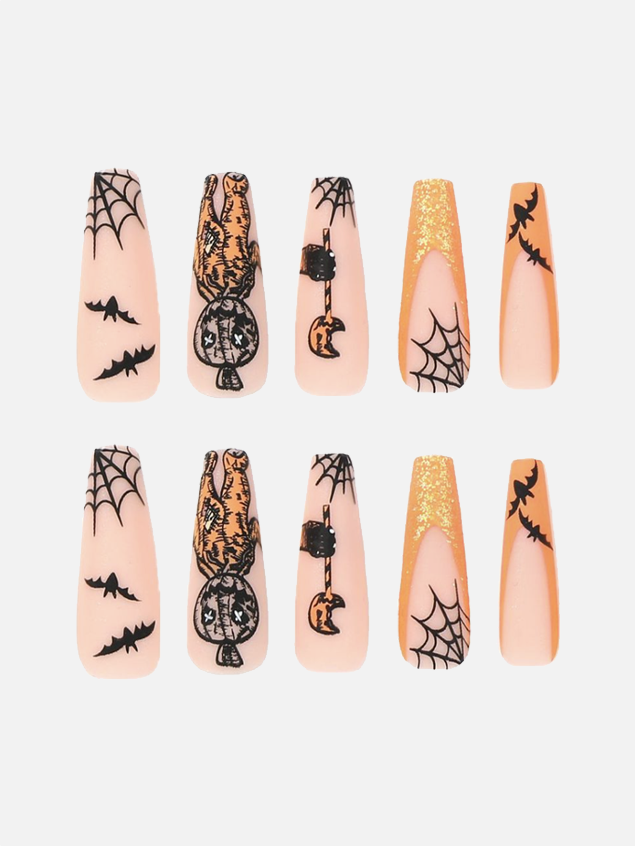 Halloween 24pcs Nails,With Glue