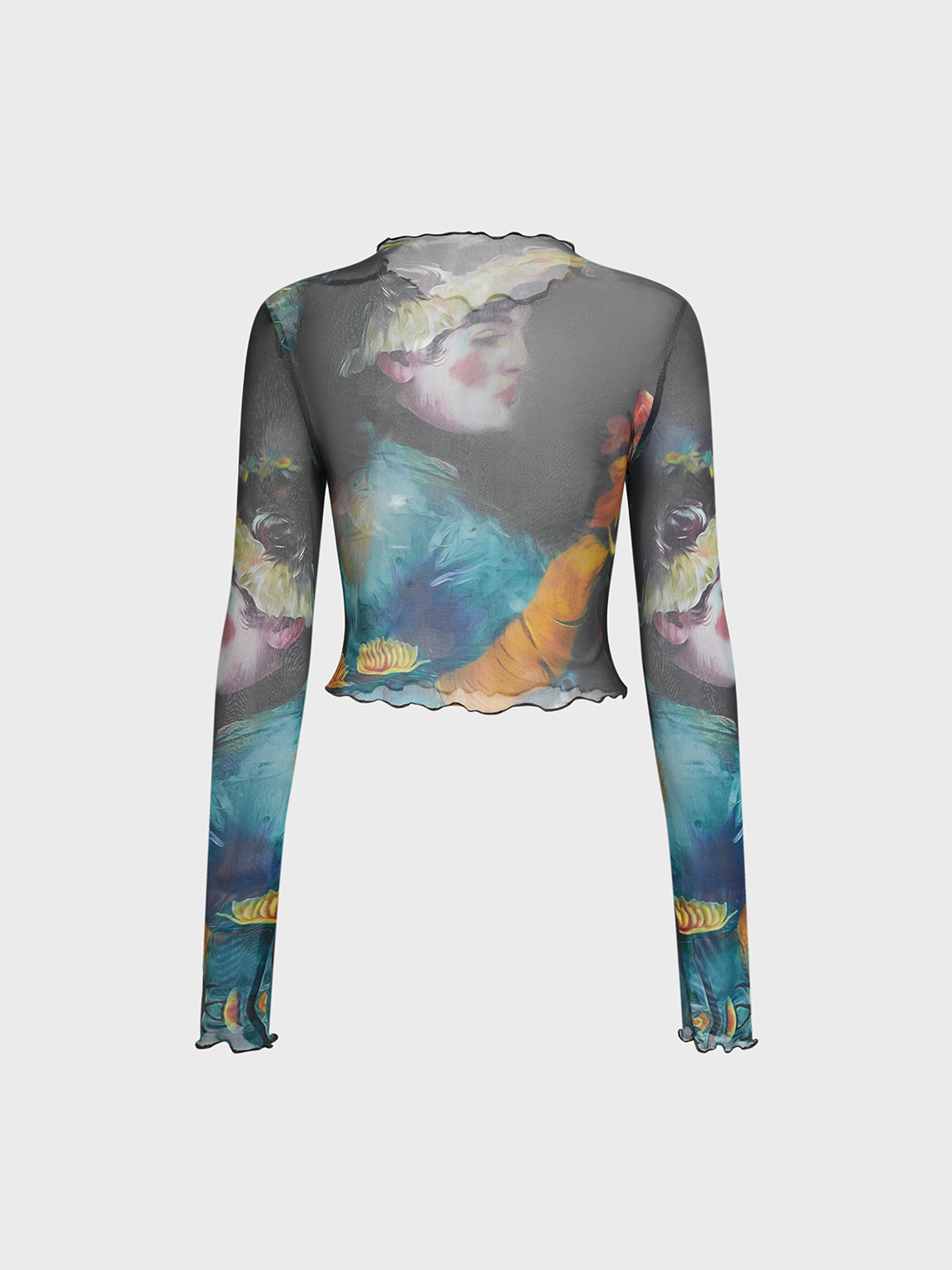 Crew Neck Pop Art Print Long Sleeve T-Shirt