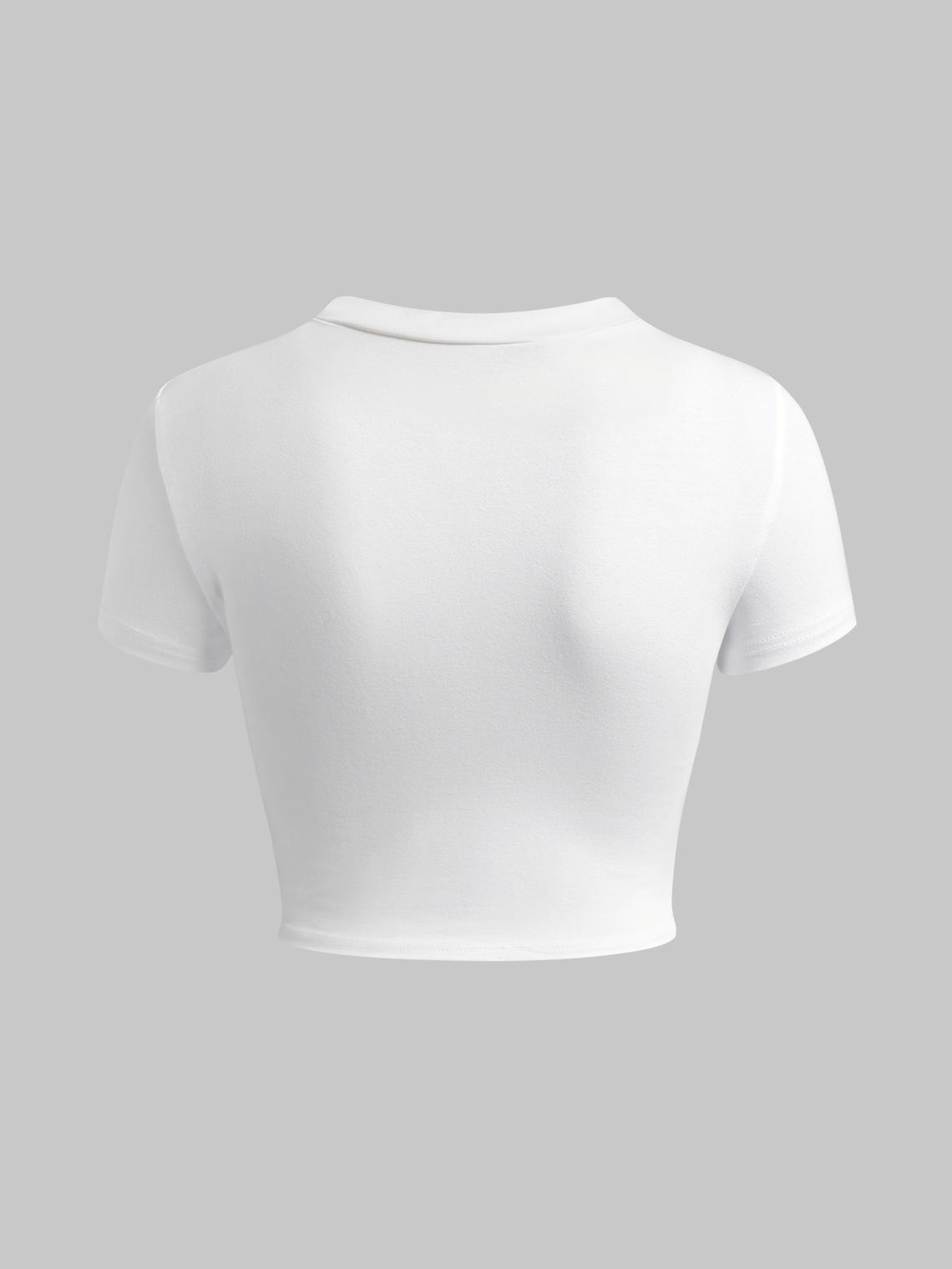 Y2k White Graphic Basic Top T-Shirt