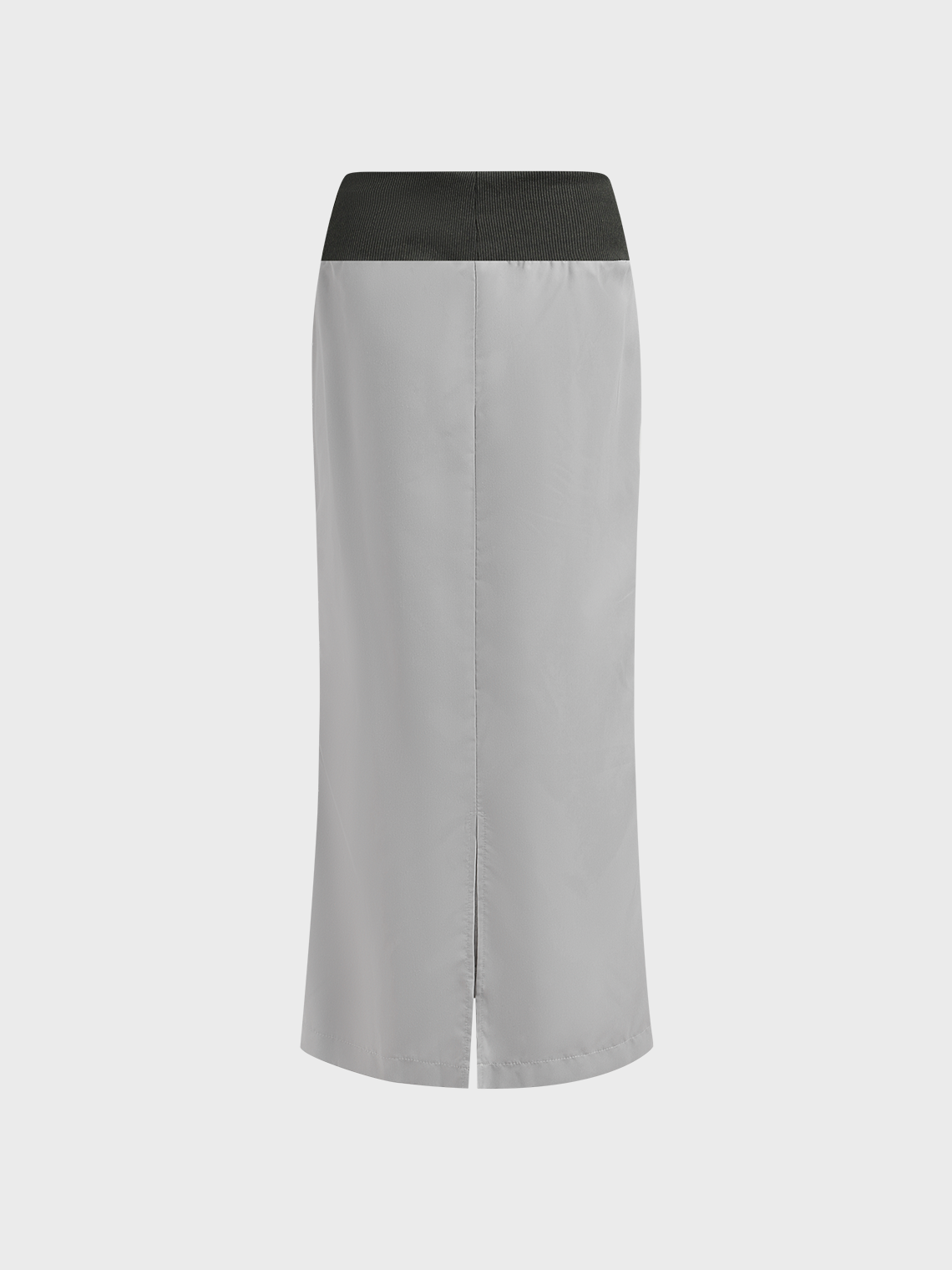 Color Block Drawstring Plain Cargo Maxi Skirt