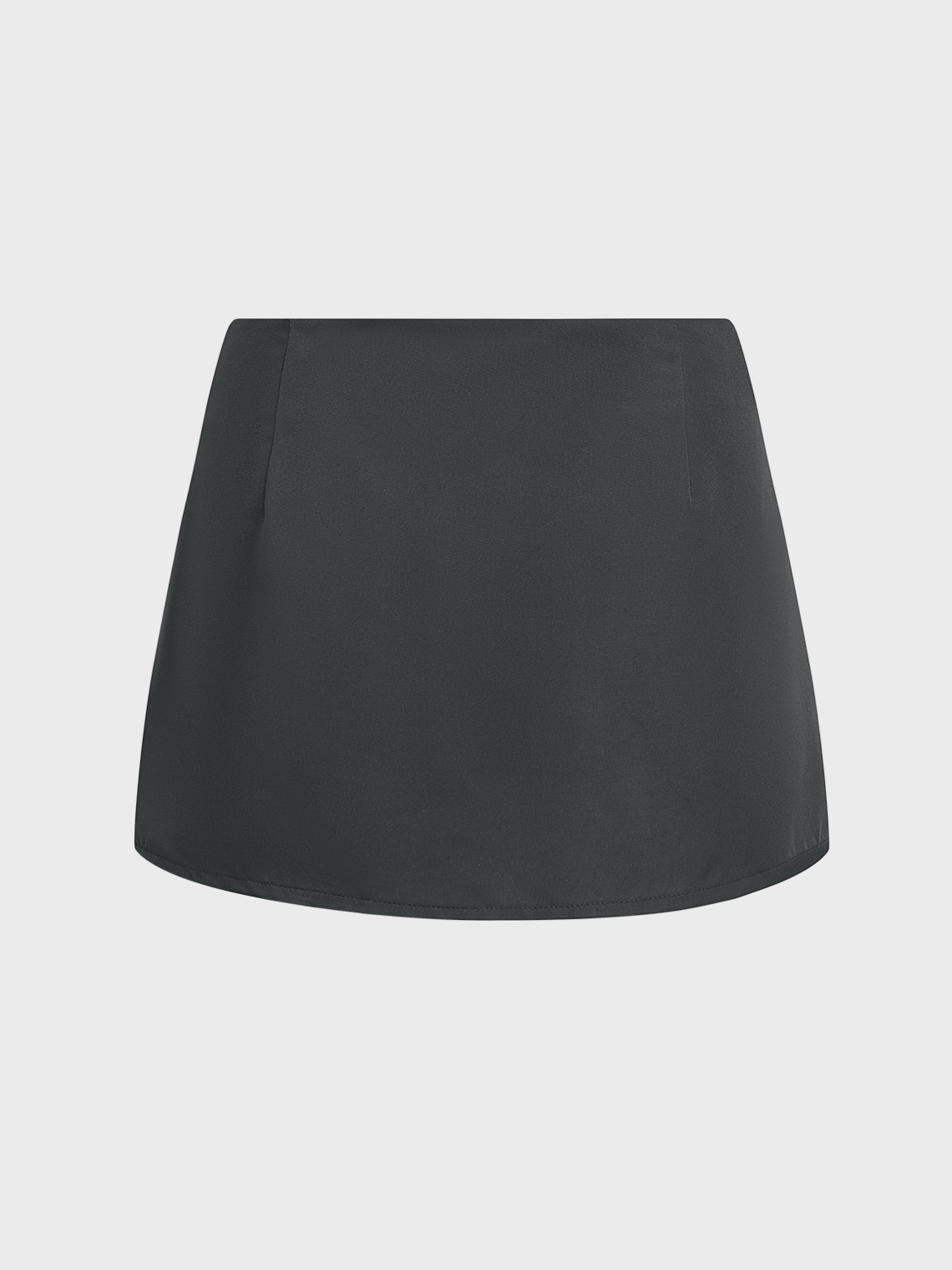 Raw Edge Plain Short Skirt