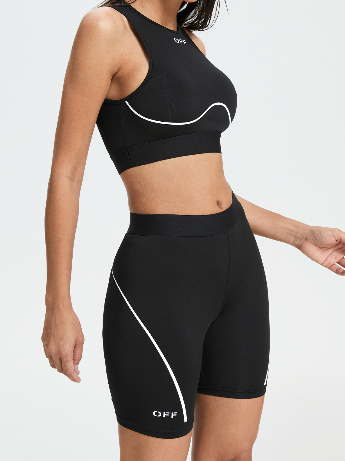 Activewear Street Black Letter Two-Piece Set