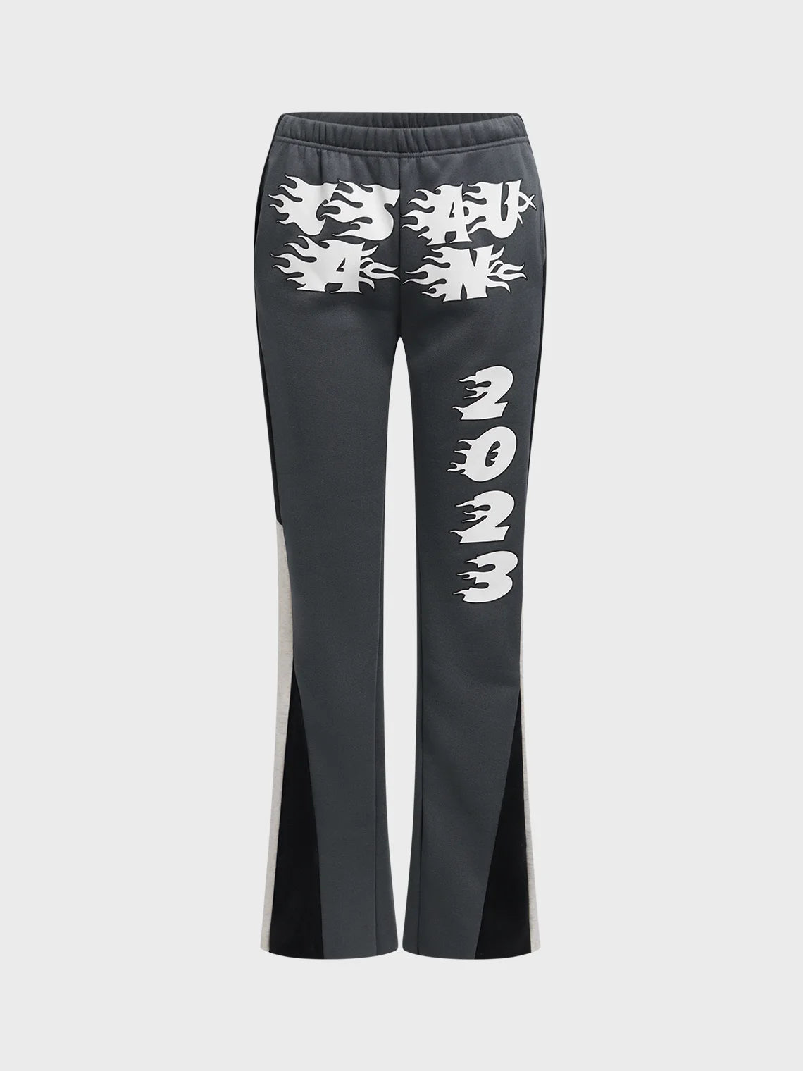 Text Letters Split Pants