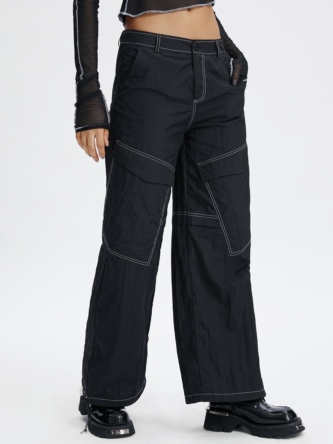 Plain Loose Street Cargo Pants