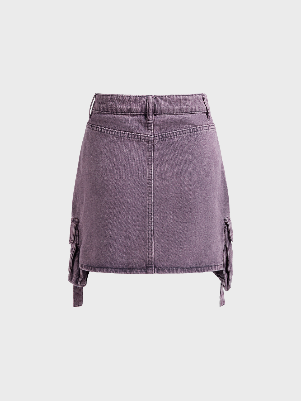 Pockets Plain Short Cargo Skirt