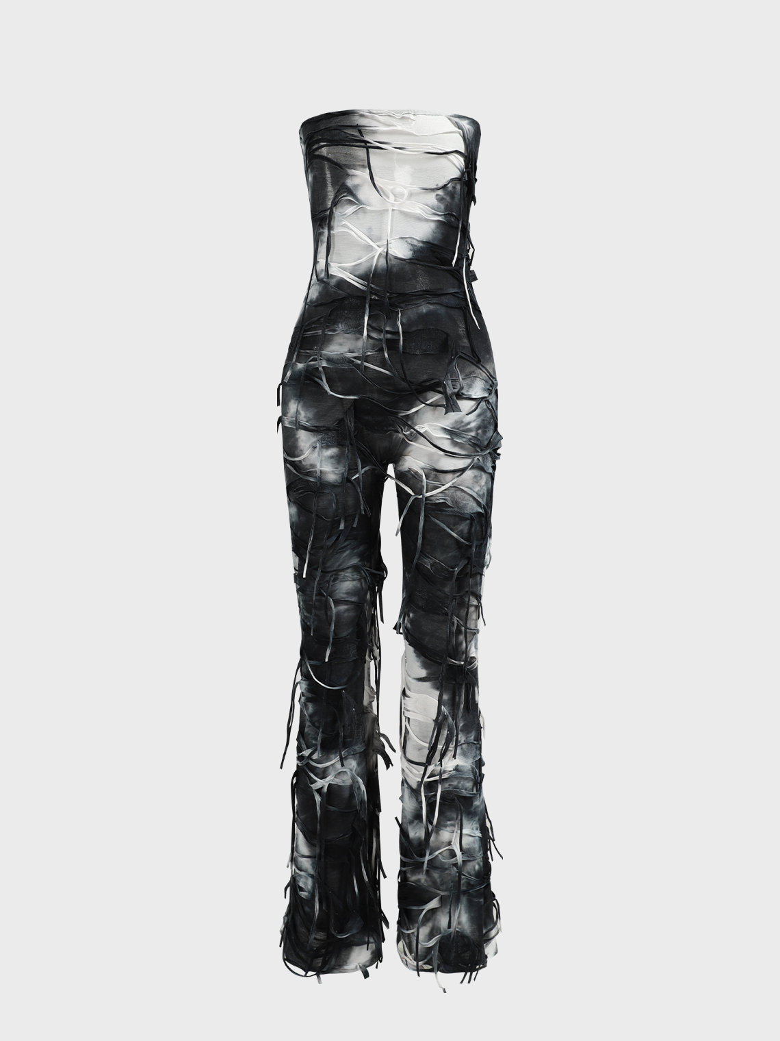 Strapless Tie Dye Sleeveless Jumpsuit