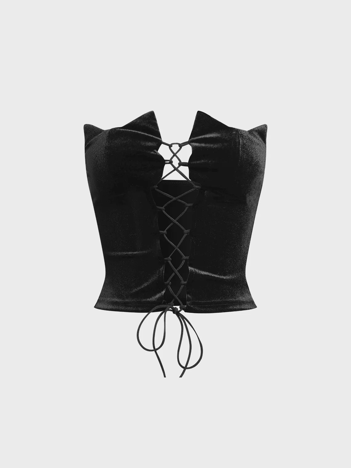 Y2k Black Lace up Corset Top Women Top