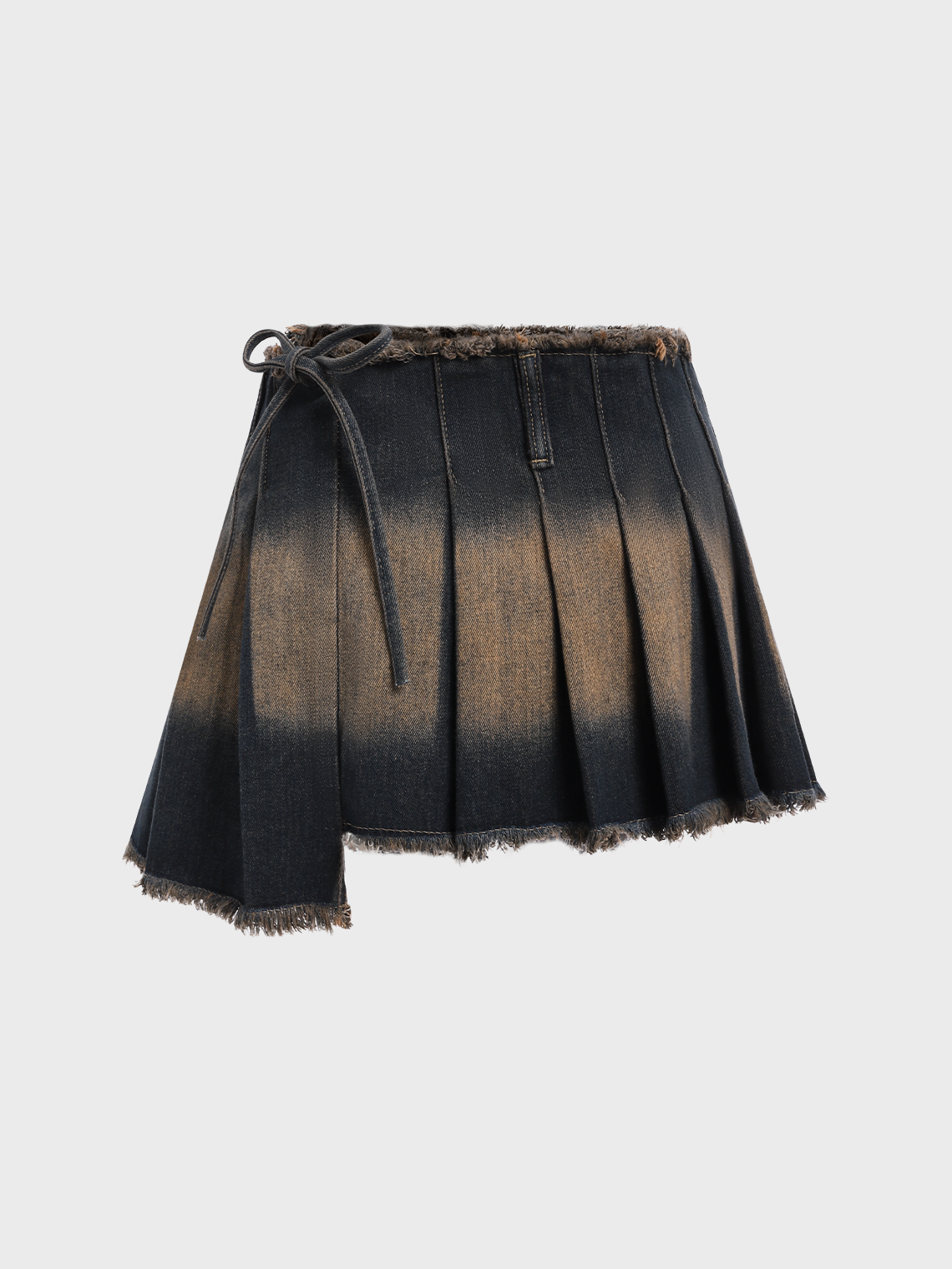 Y2K Blue Asymmetrical Design Bottom Skirt