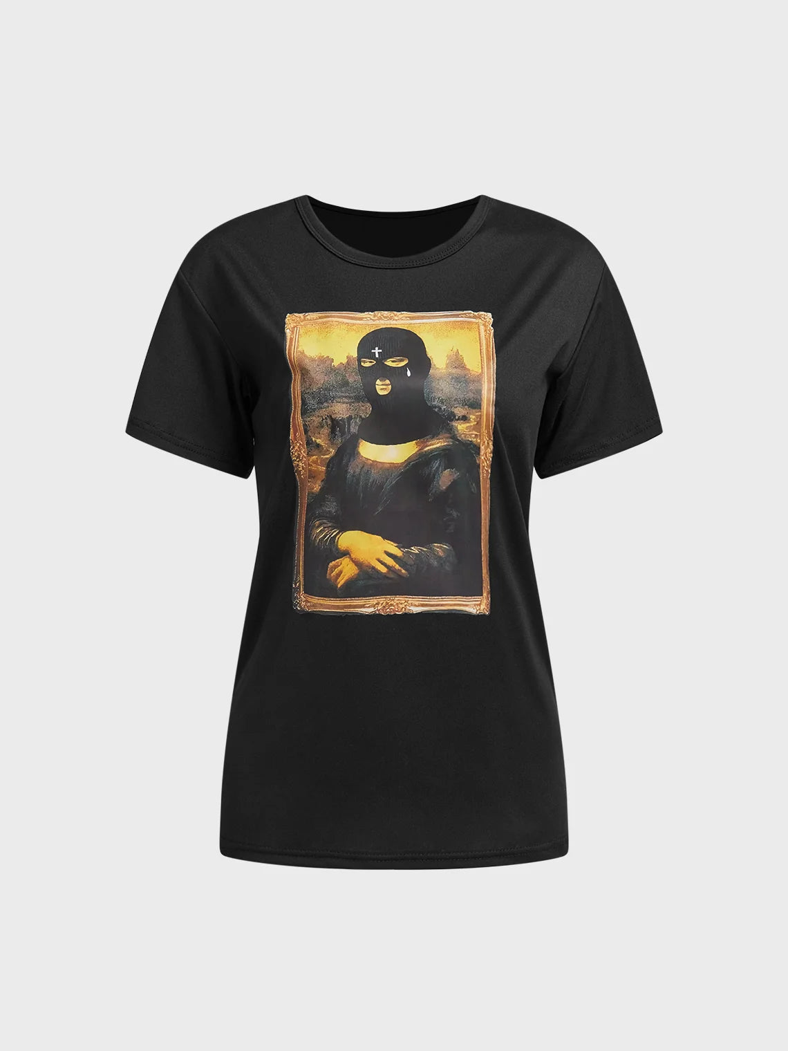 Crew Neck Famous Painting Short Sleeve T-Shirt