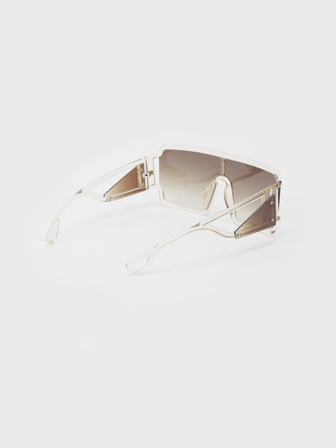 Square Frame Plastic Plain Sunglasses