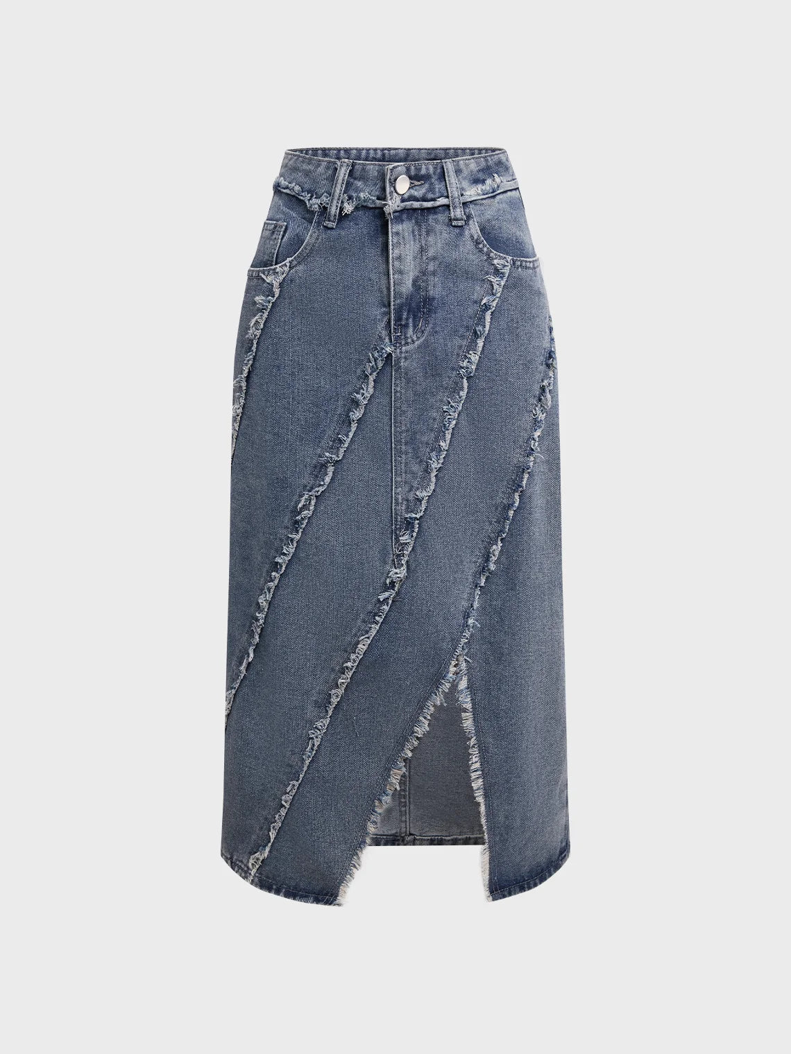 Plain Maxi Denim Skirt