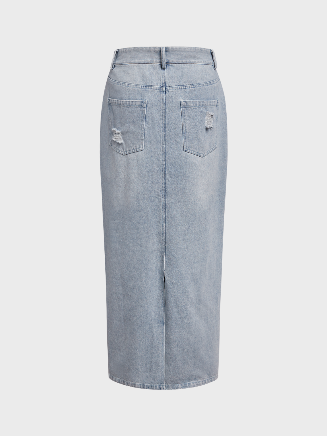 Plain Maxi Denim Skirt