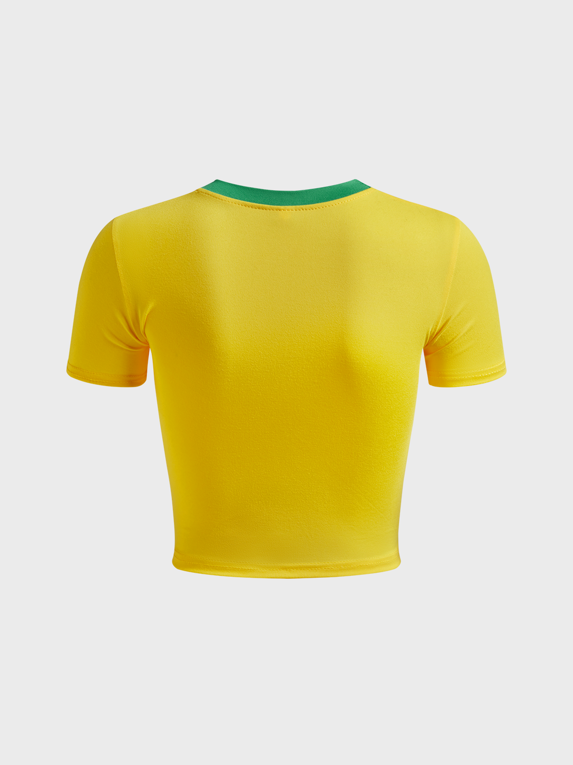 Brasil Crew Neck Color Block Short Sleeve T-Shirt