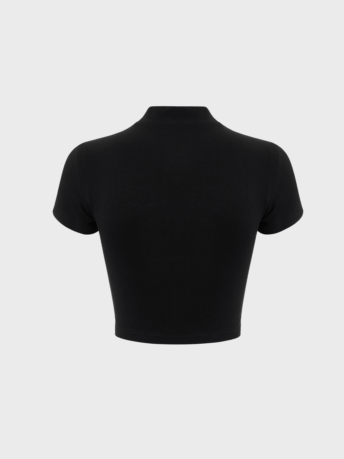 Street Black Slim Buckle Top T-Shirt