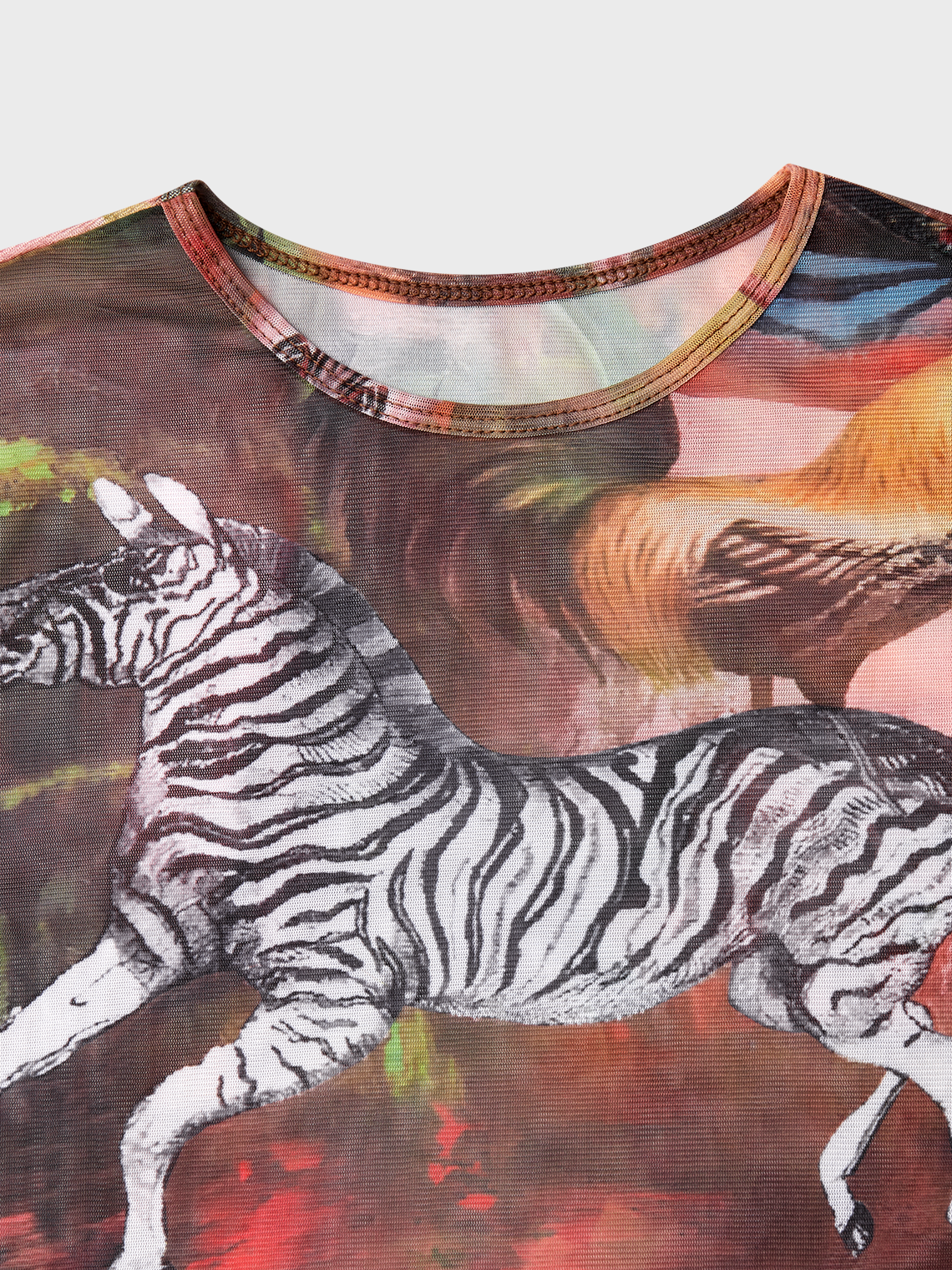 Crew Neck Tiger Long Sleeve Shirt