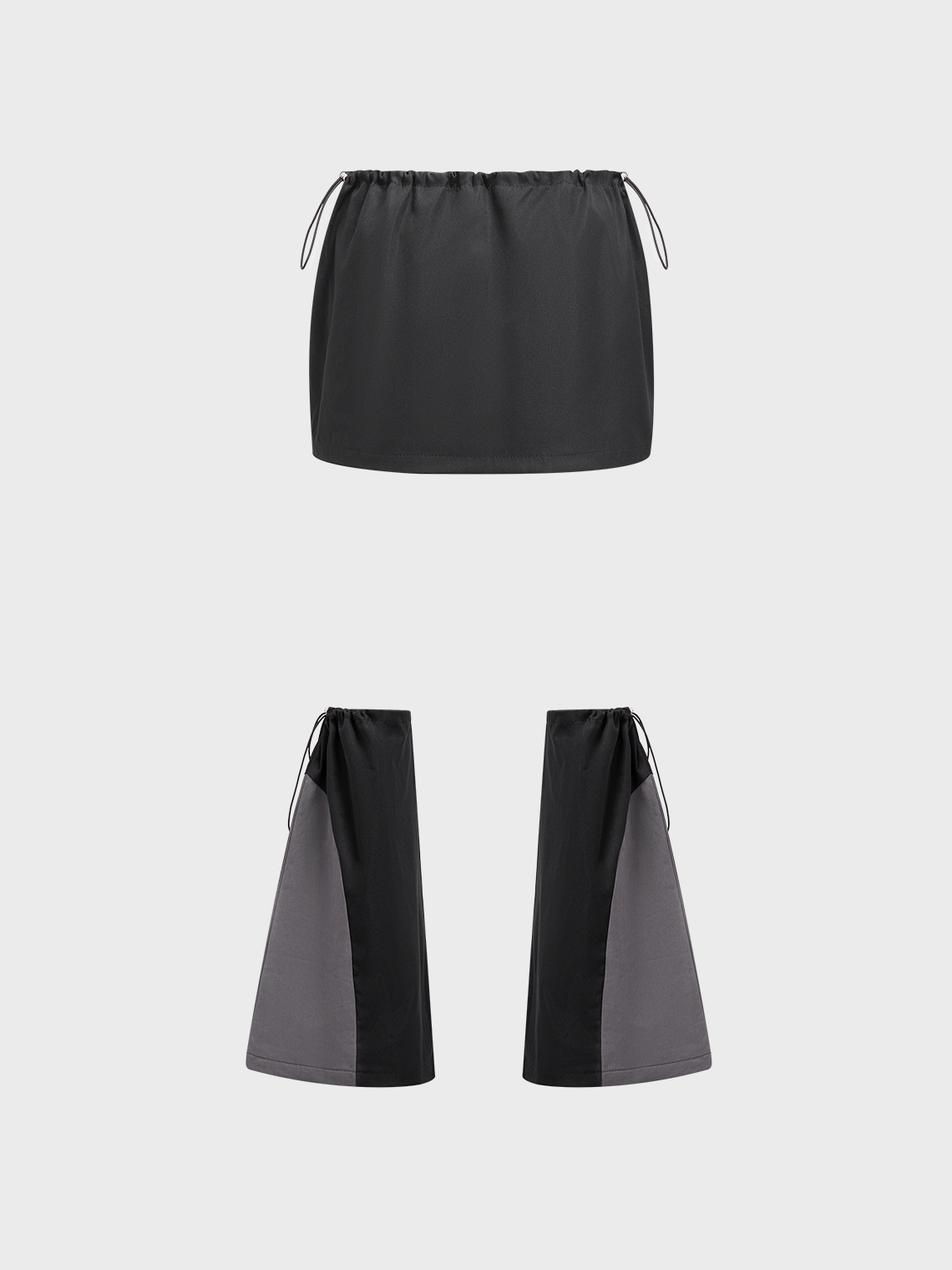 Color Block Short Skirt