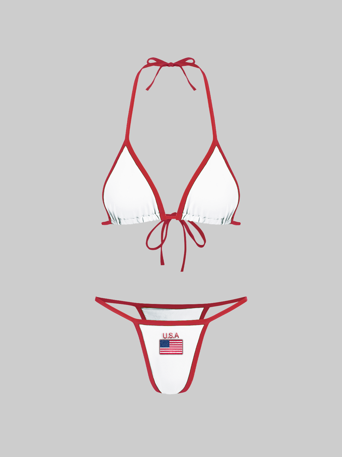 Jersey USA Color Block Bikini