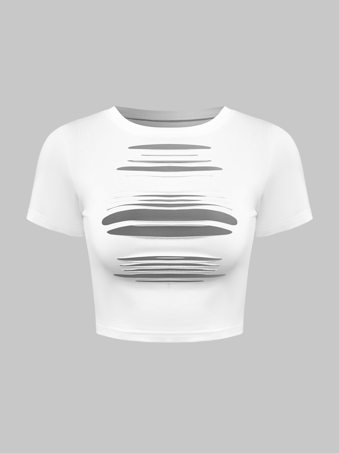 Street White Cut out Top T-Shirt