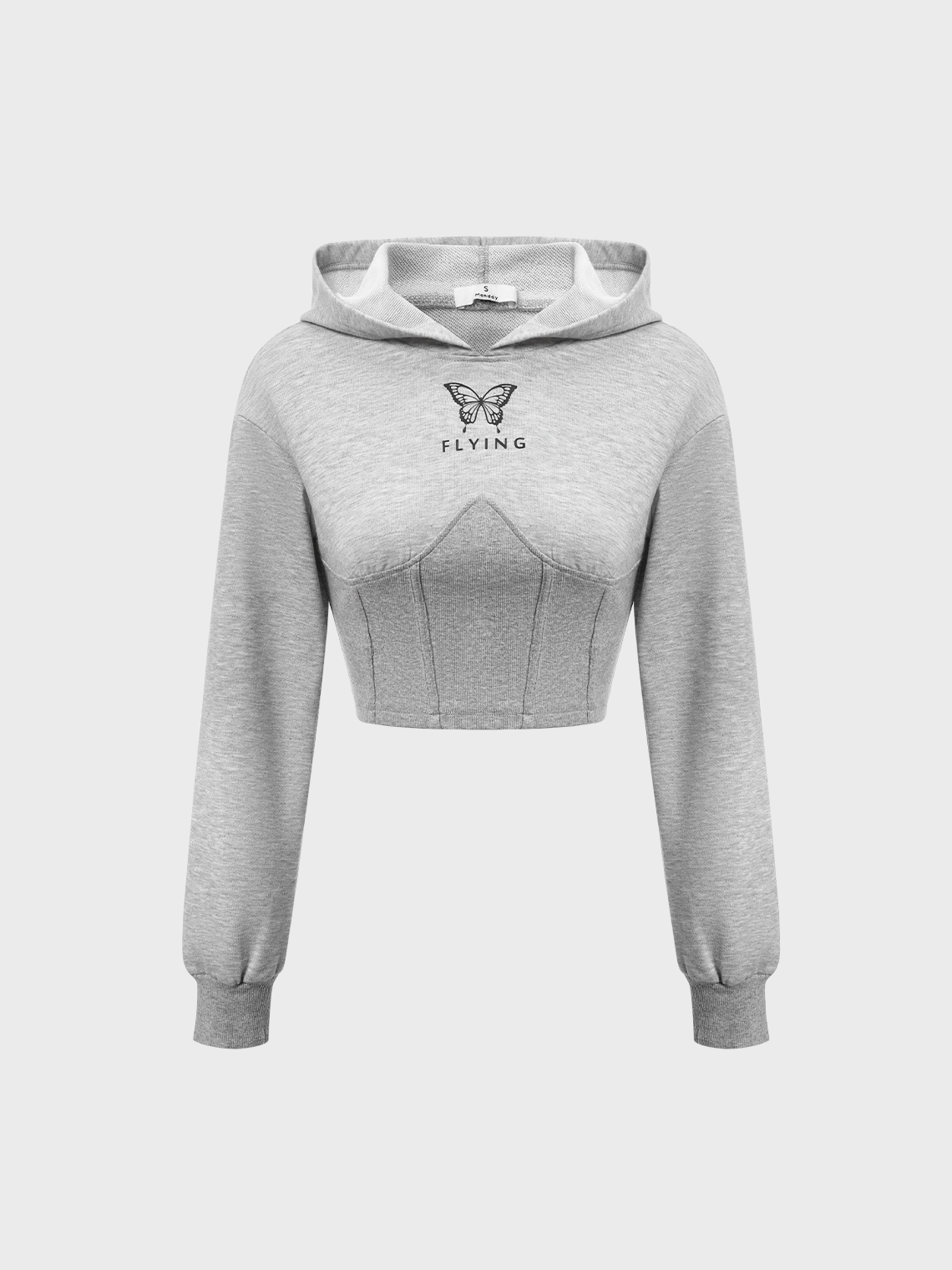 Y2K Casual Gray Top Hoodie & Sweatshirt