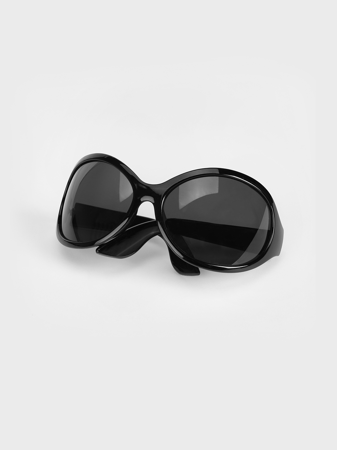 Plastic Oval Frame Plain Sunglasses