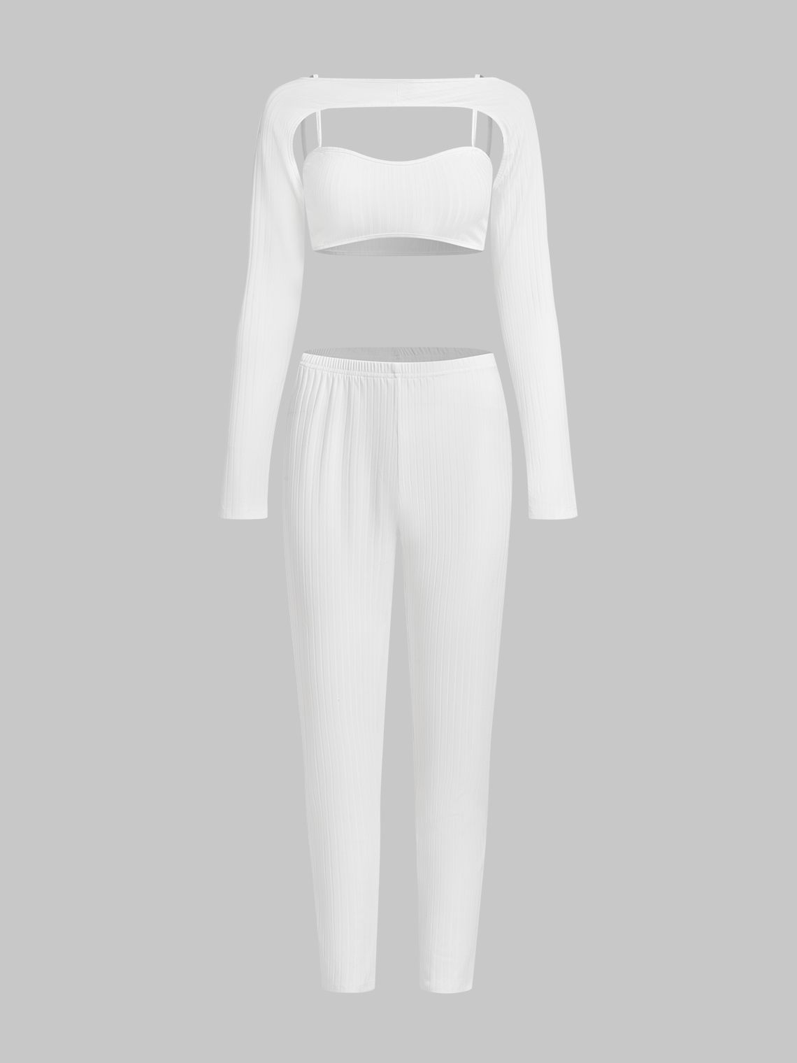 Plain Top With Pants Matching Set