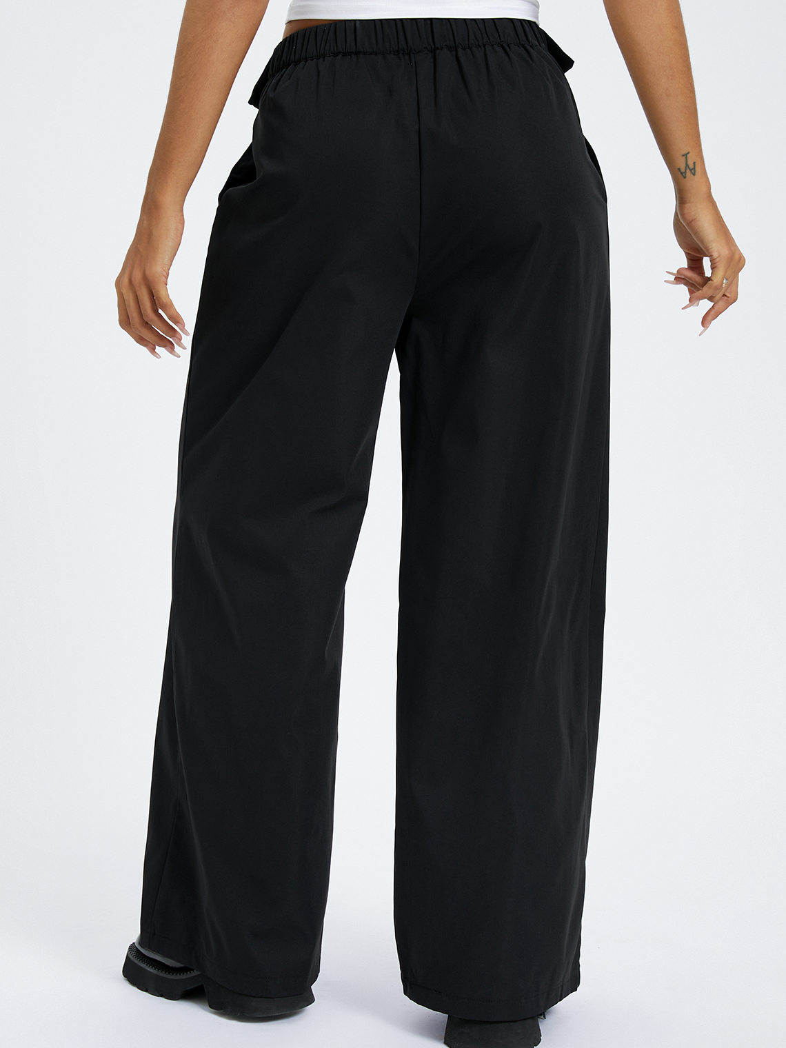 Plain Wide Leg Back To Work Pants